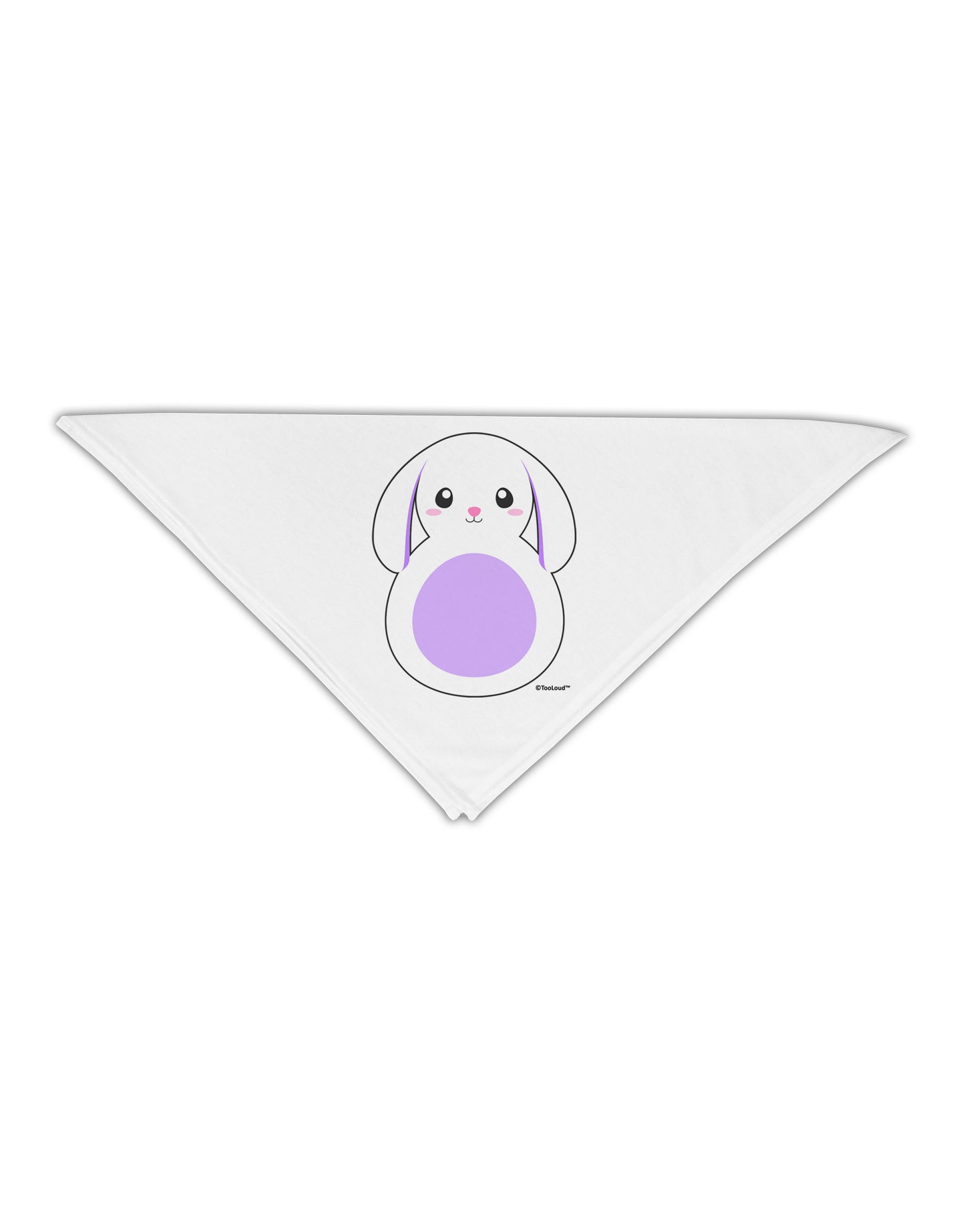 Cute Bunny with Floppy Ears - Purple Adult 19" Square Bandana by TooLoud-Square Bandanas-TooLoud-White-One-Size-Adult-Davson Sales