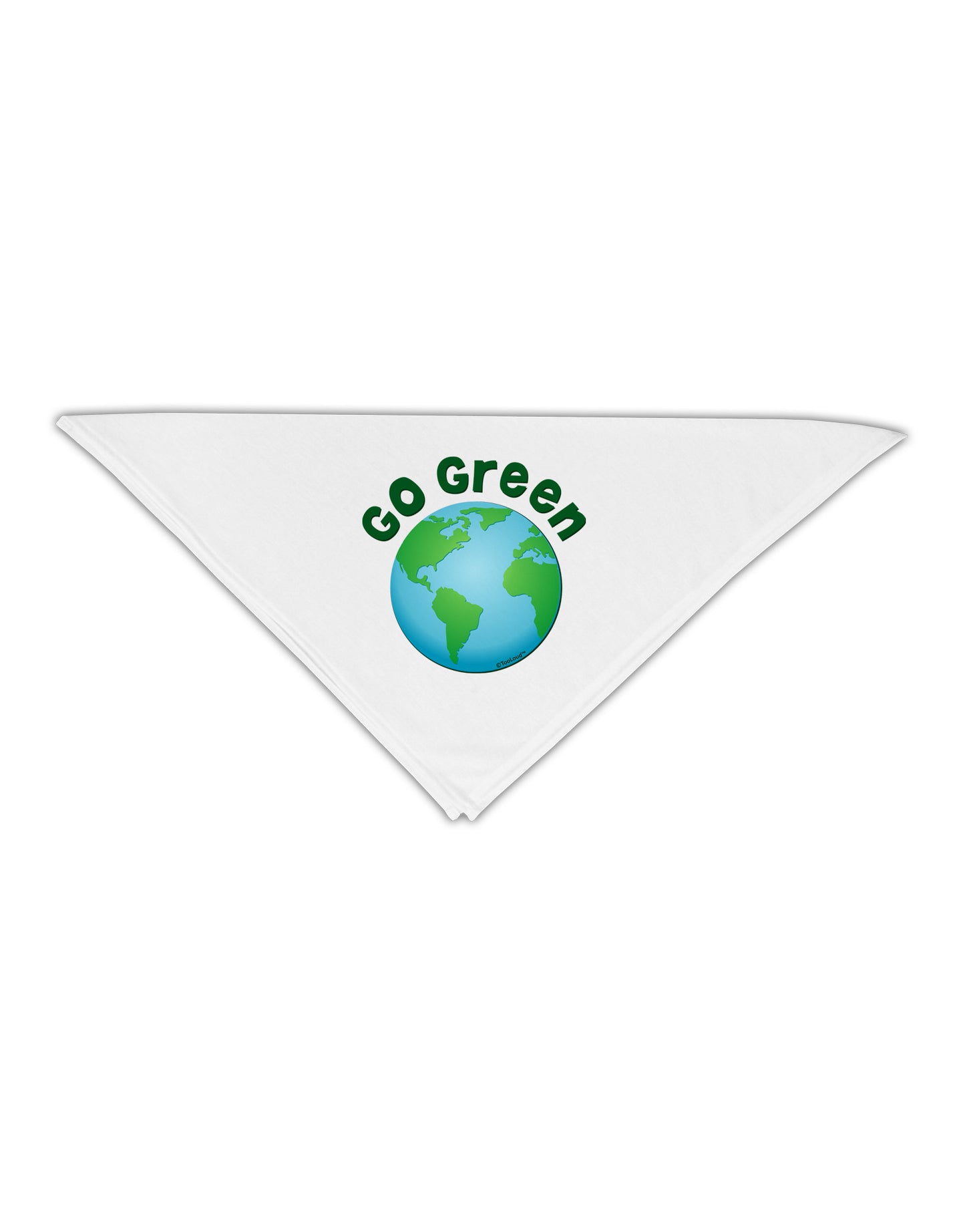 Go Green - Planet Earth Adult 19" Square Bandana-Square Bandanas-TooLoud-White-One-Size-Adult-Davson Sales