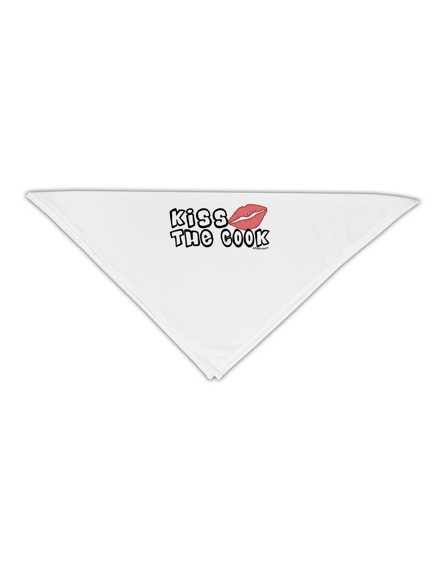 Kiss the Cook With Lips Adult 19" Square Bandana by TooLoud-Square Bandanas-TooLoud-White-One-Size-Adult-Davson Sales