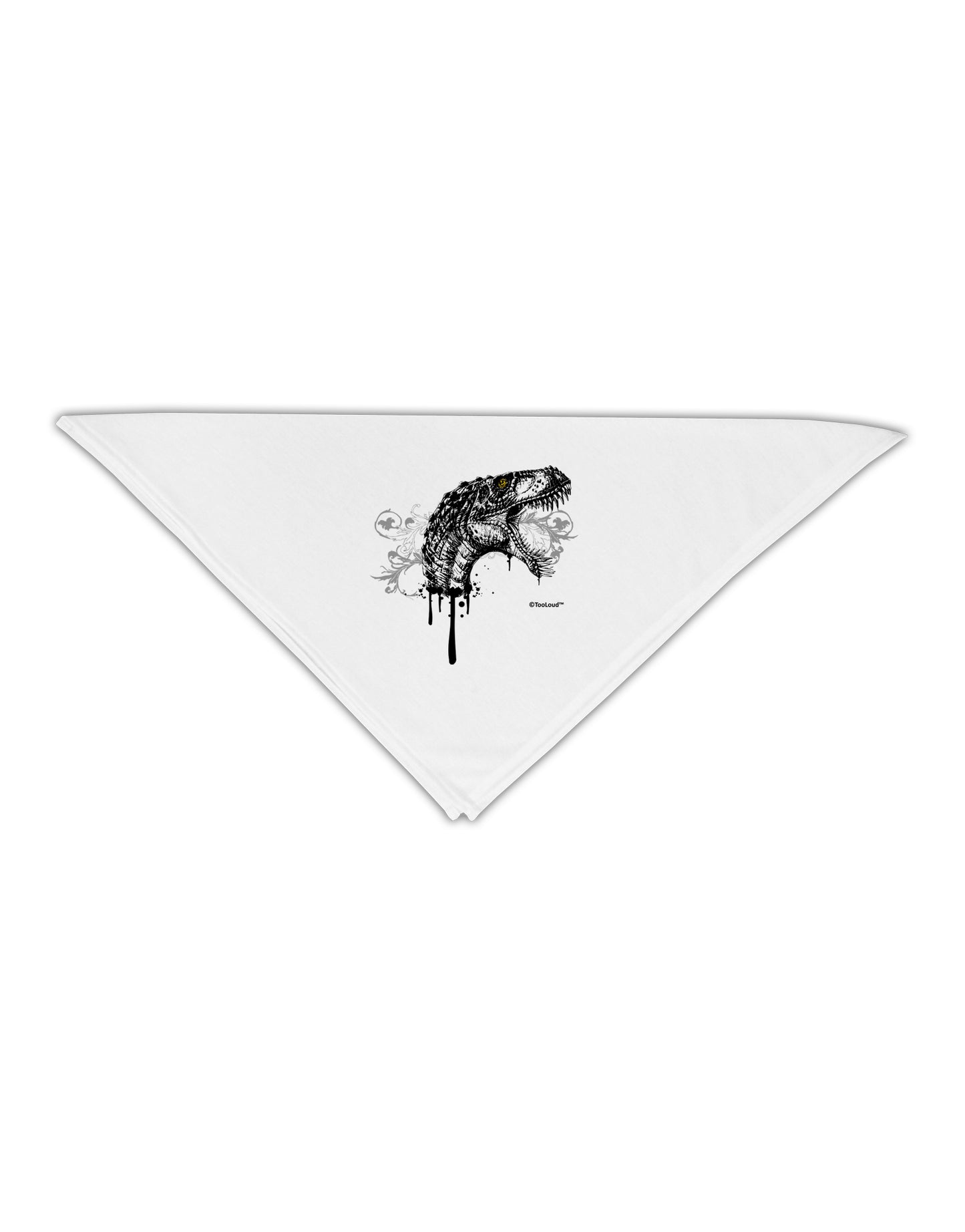 Artistic Ink Style Dinosaur Head Design Adult 19" Square Bandana by TooLoud-Square Bandanas-TooLoud-White-One-Size-Adult-Davson Sales
