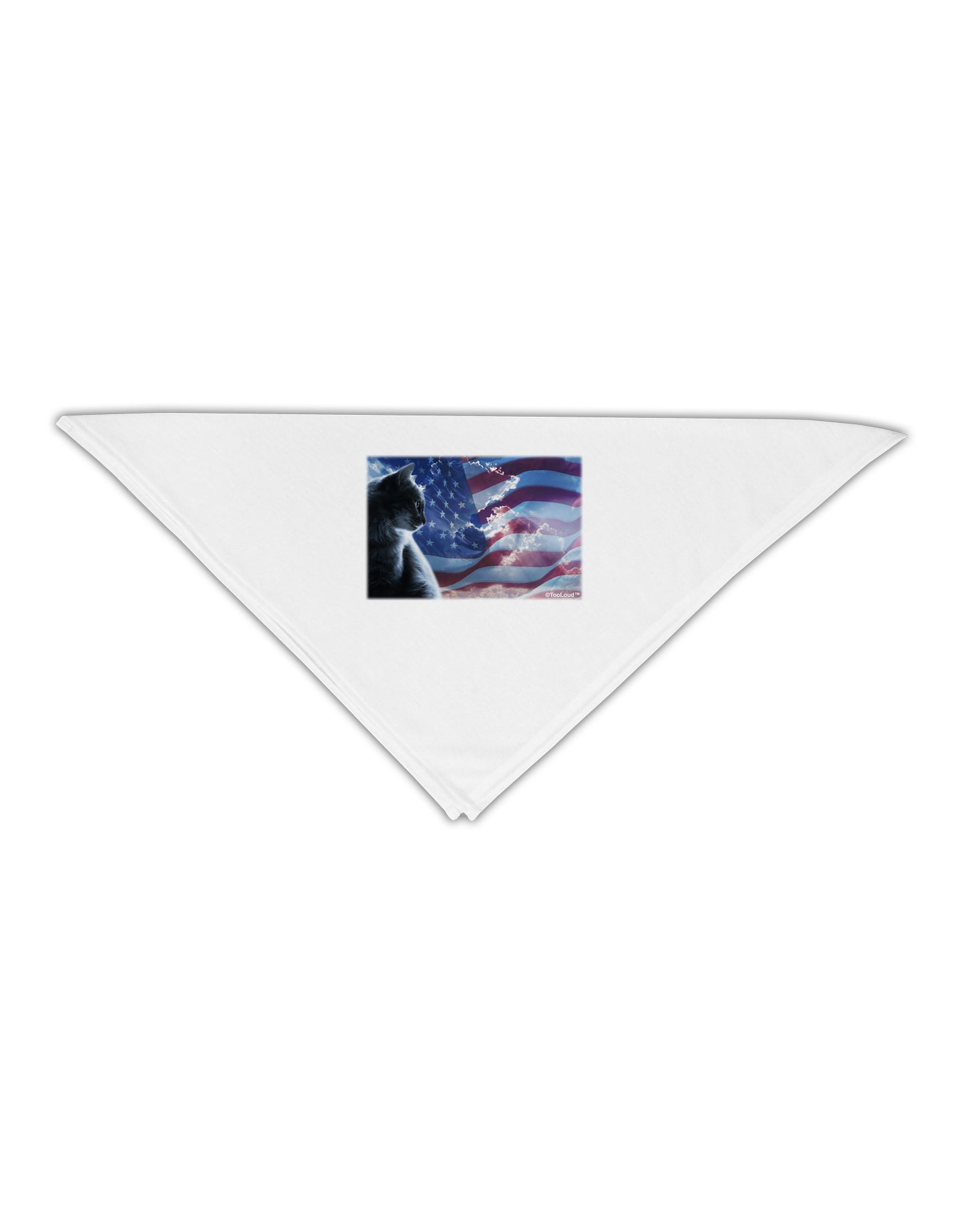 All American Cat Adult 19" Square Bandana by TooLoud-Square Bandanas-TooLoud-White-One-Size-Adult-Davson Sales