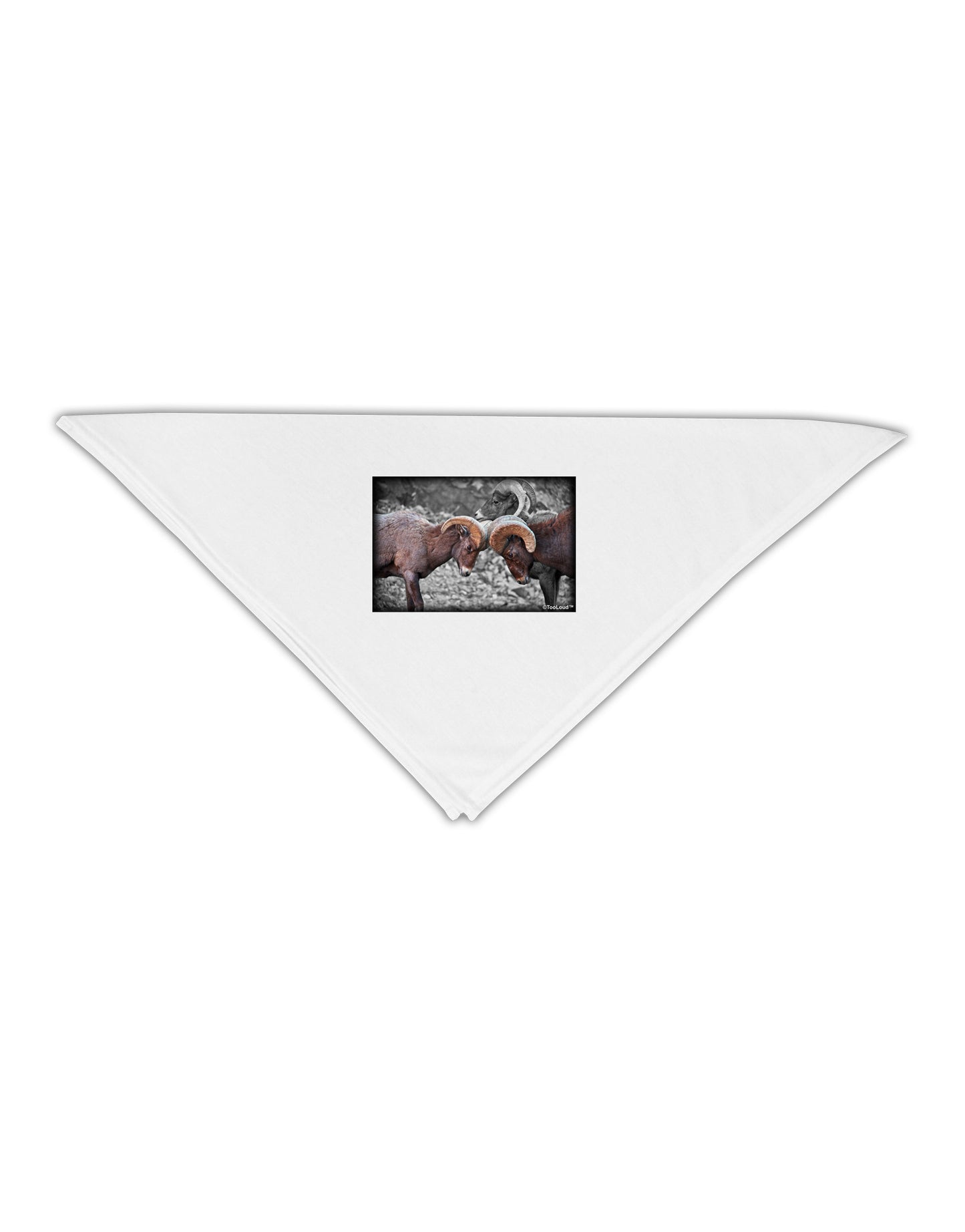 CO Bighorn Head Butt Desaturated Adult 19" Square Bandana-Square Bandanas-TooLoud-White-One-Size-Adult-Davson Sales