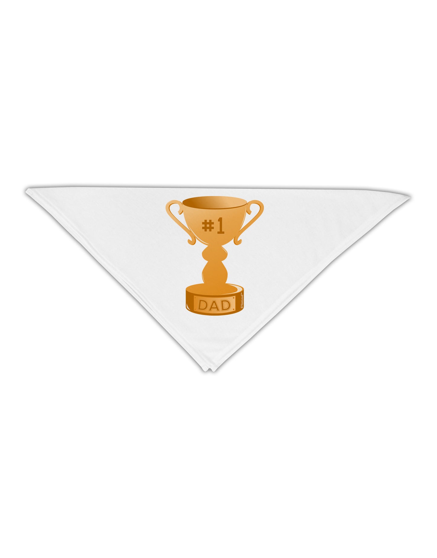 Number One Dad Trophy Adult 19" Square Bandana-Square Bandanas-TooLoud-White-One-Size-Adult-Davson Sales