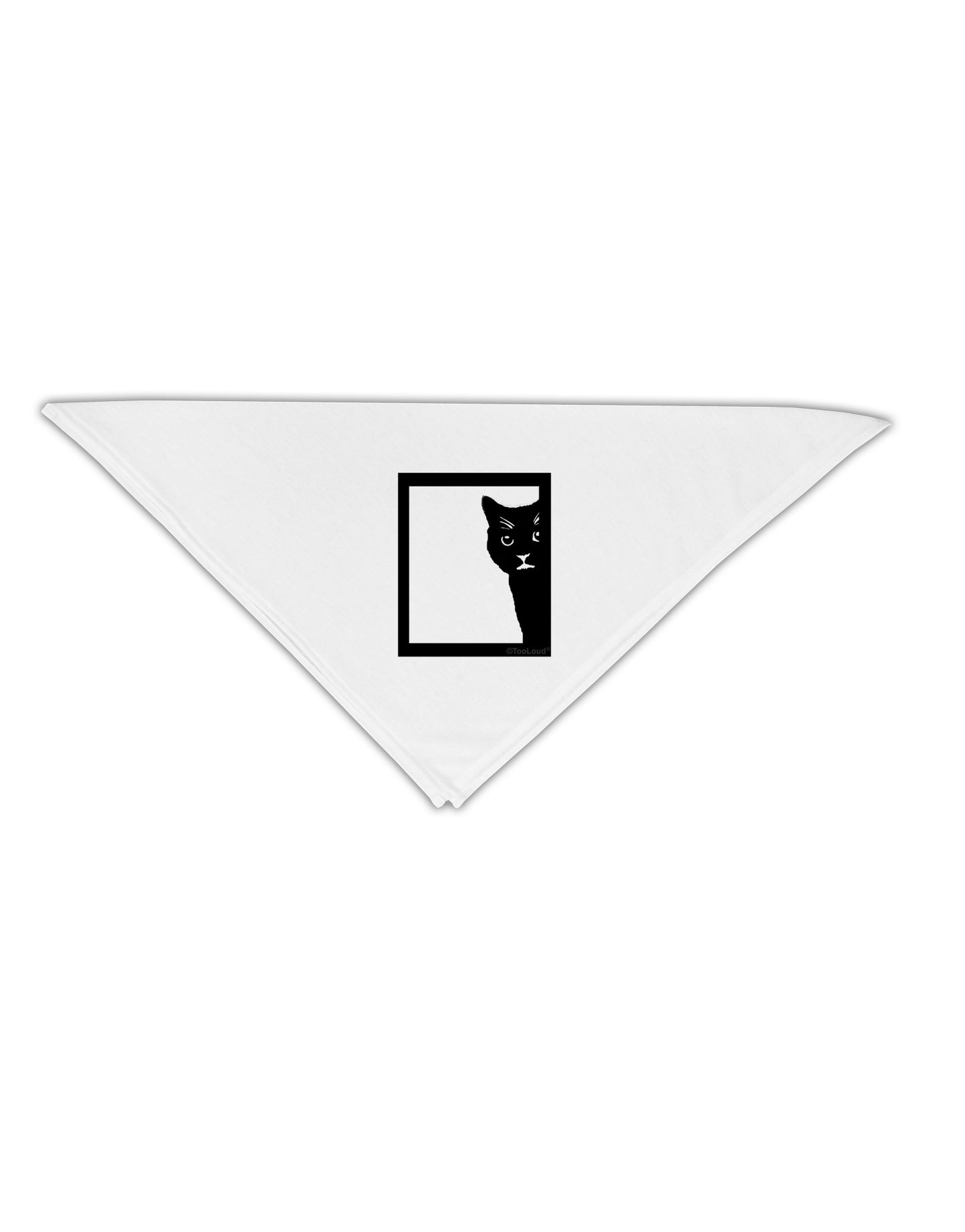 Cat Peeking Adult 19" Square Bandana by TooLoud-Square Bandanas-TooLoud-White-One-Size-Adult-Davson Sales