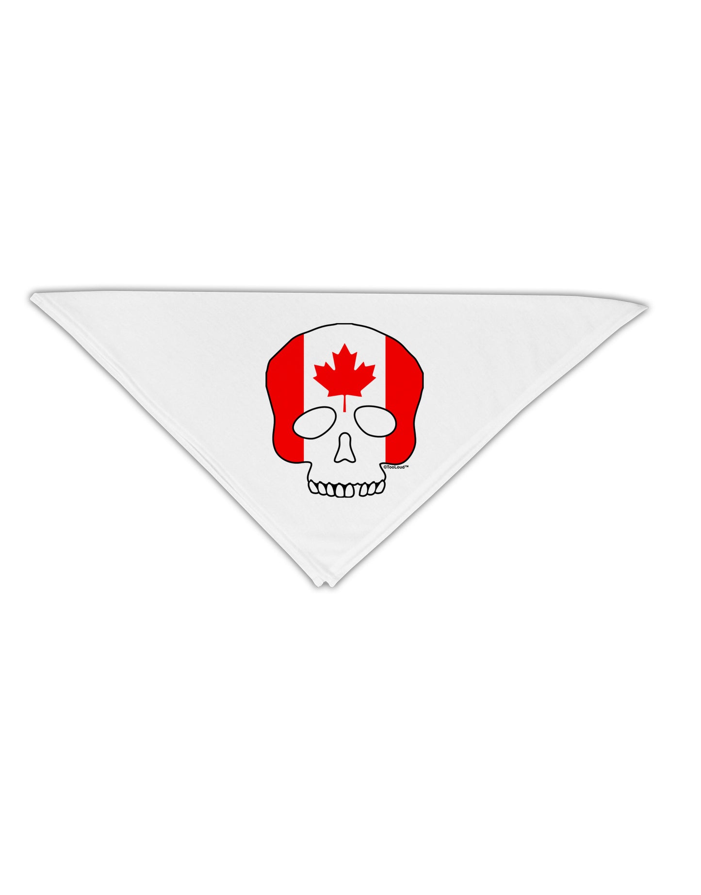 Skull Flag Canada Adult 19" Square Bandana-Square Bandanas-TooLoud-White-One-Size-Adult-Davson Sales