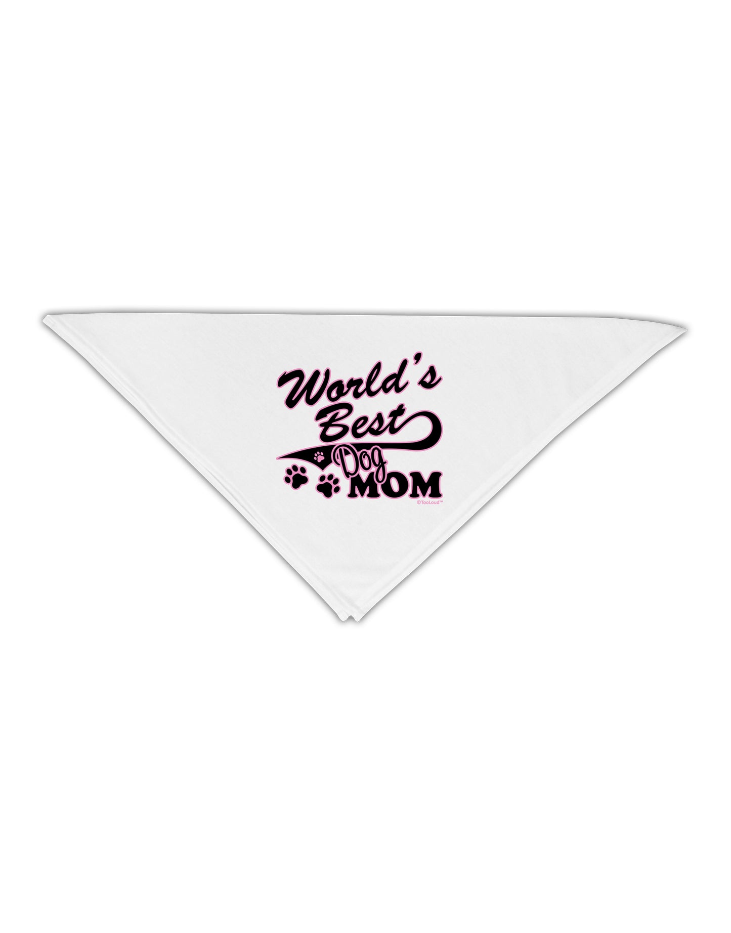 World's Best Dog Mom Adult 19" Square Bandana by TooLoud-Square Bandanas-TooLoud-White-One-Size-Adult-Davson Sales