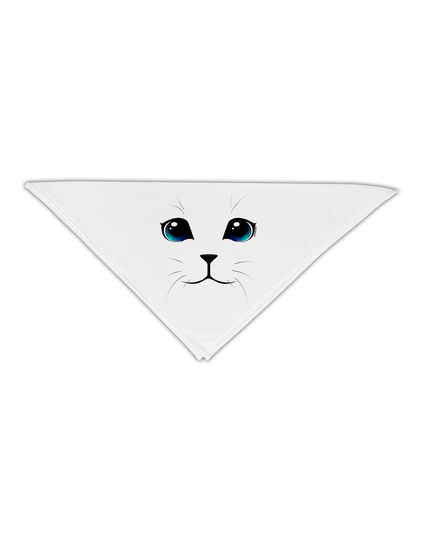 Blue-Eyed Cute Cat Face Adult 19" Square Bandana-Square Bandanas-TooLoud-White-One-Size-Adult-Davson Sales