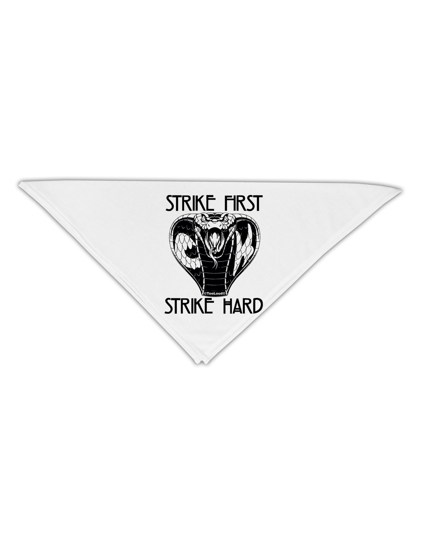 Strike First Strike Hard Cobra Adult 19 Inch Square Bandana-Bandanas-TooLoud-White-One-Size-Adult-Davson Sales