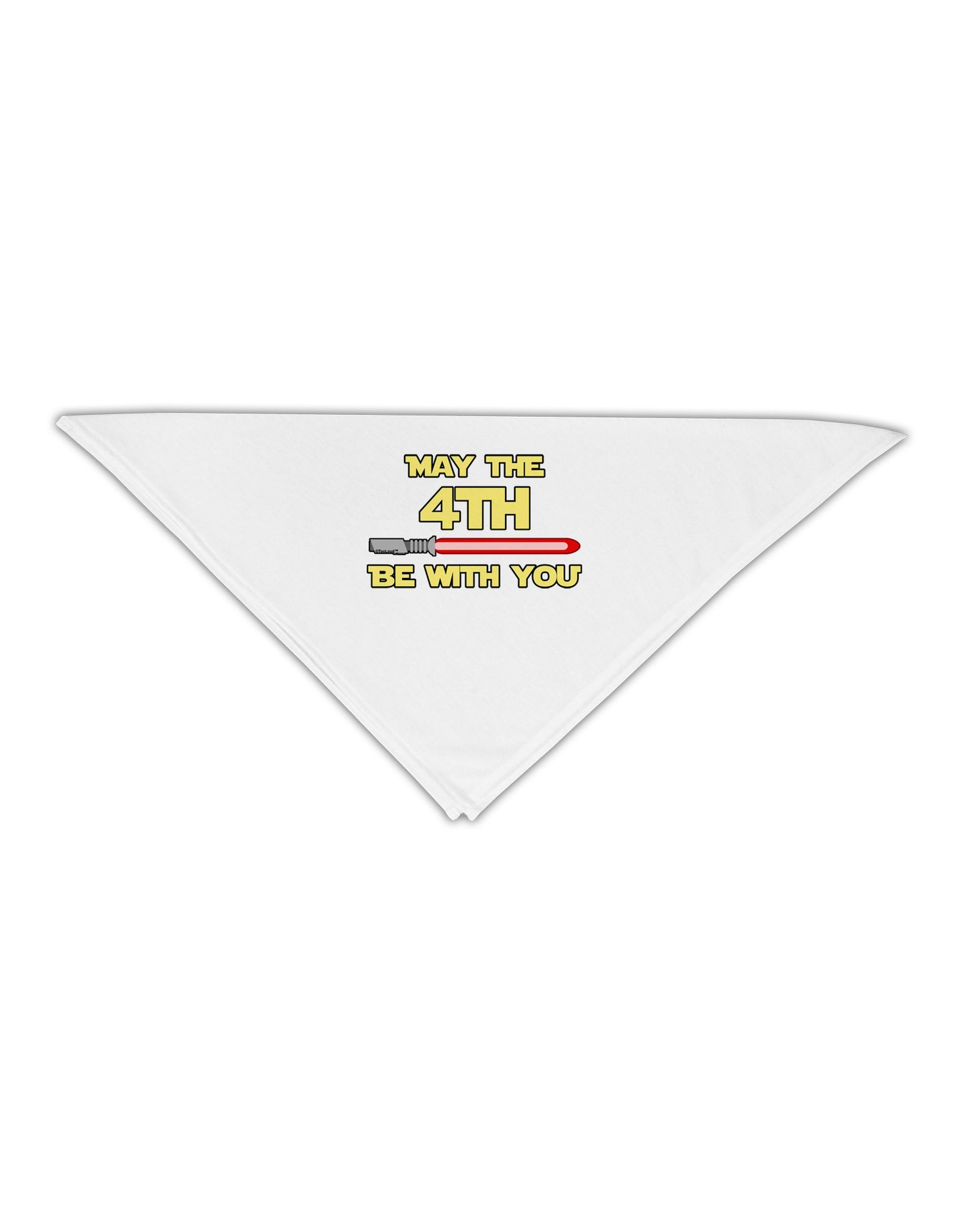 4th Be With You Beam Sword Adult 19" Square Bandana-Square Bandanas-TooLoud-White-One-Size-Adult-Davson Sales