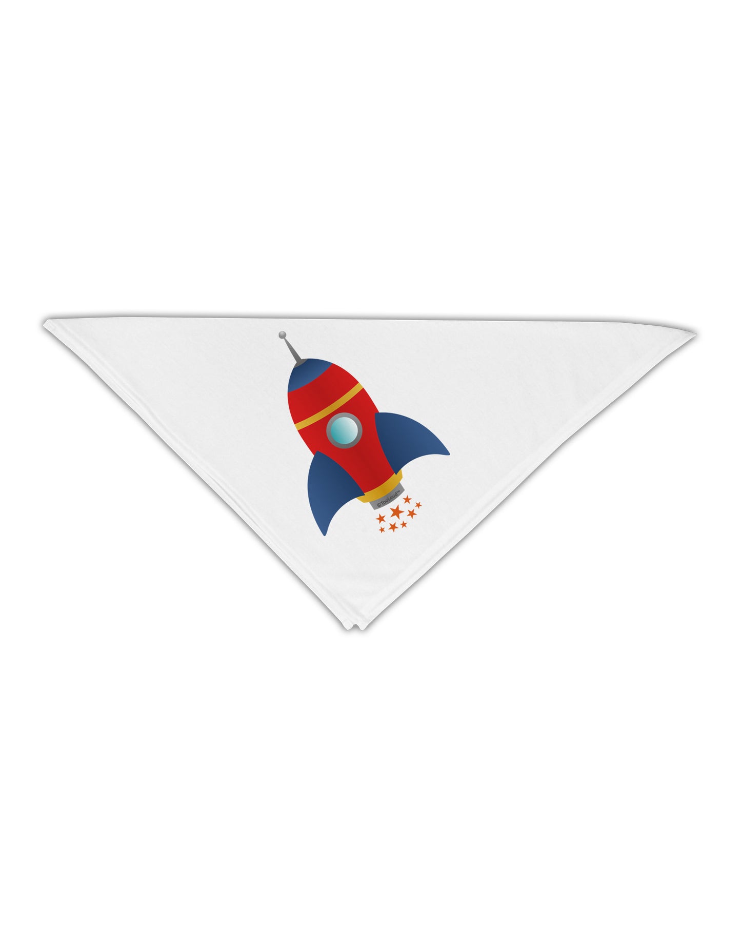 Space Rocket Ship and Stars Adult 19" Square Bandana by TooLoud-Square Bandanas-TooLoud-White-One-Size-Adult-Davson Sales