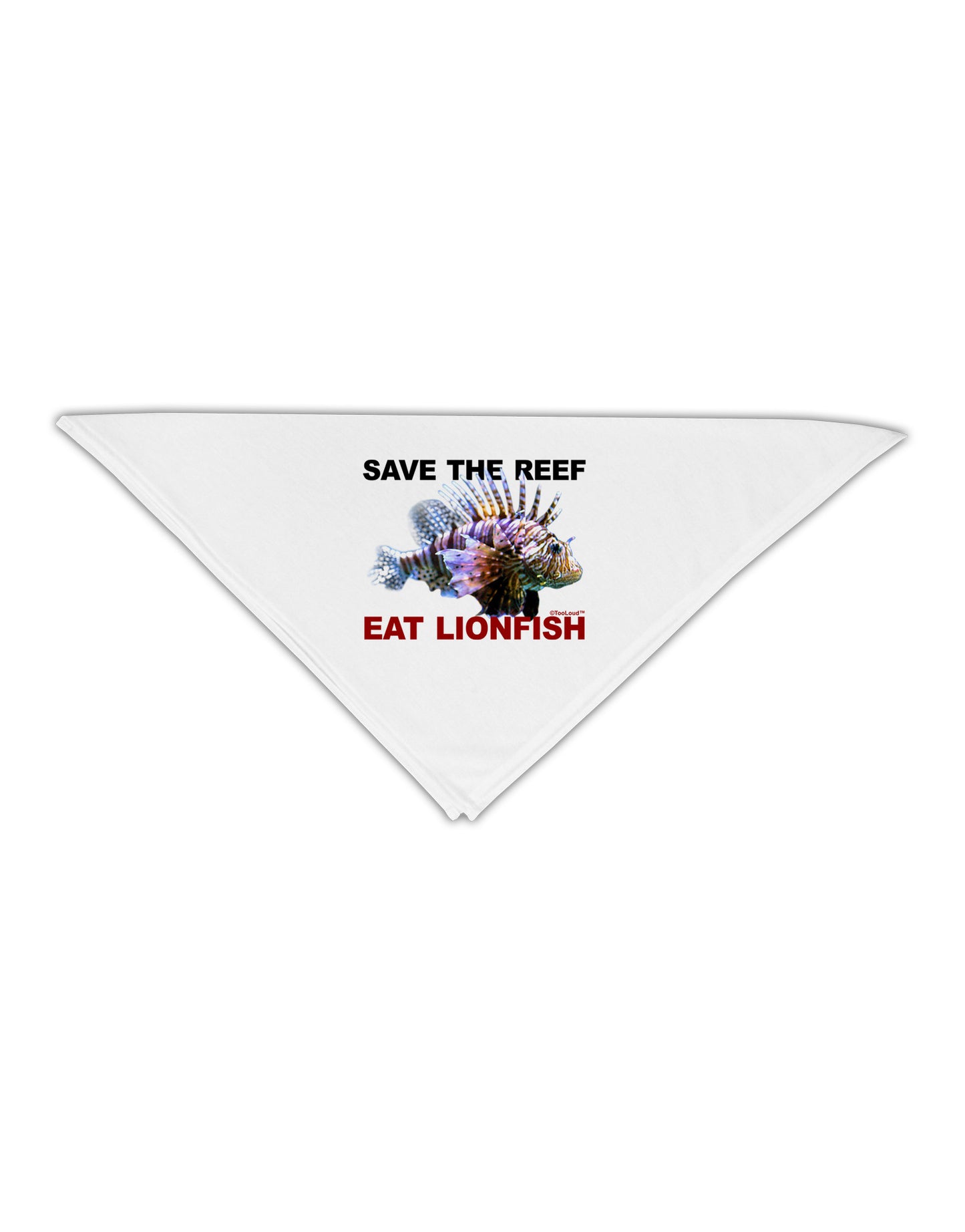 Save the Reef - Eat Lionfish Adult 19" Square Bandana-Square Bandanas-TooLoud-White-One-Size-Adult-Davson Sales