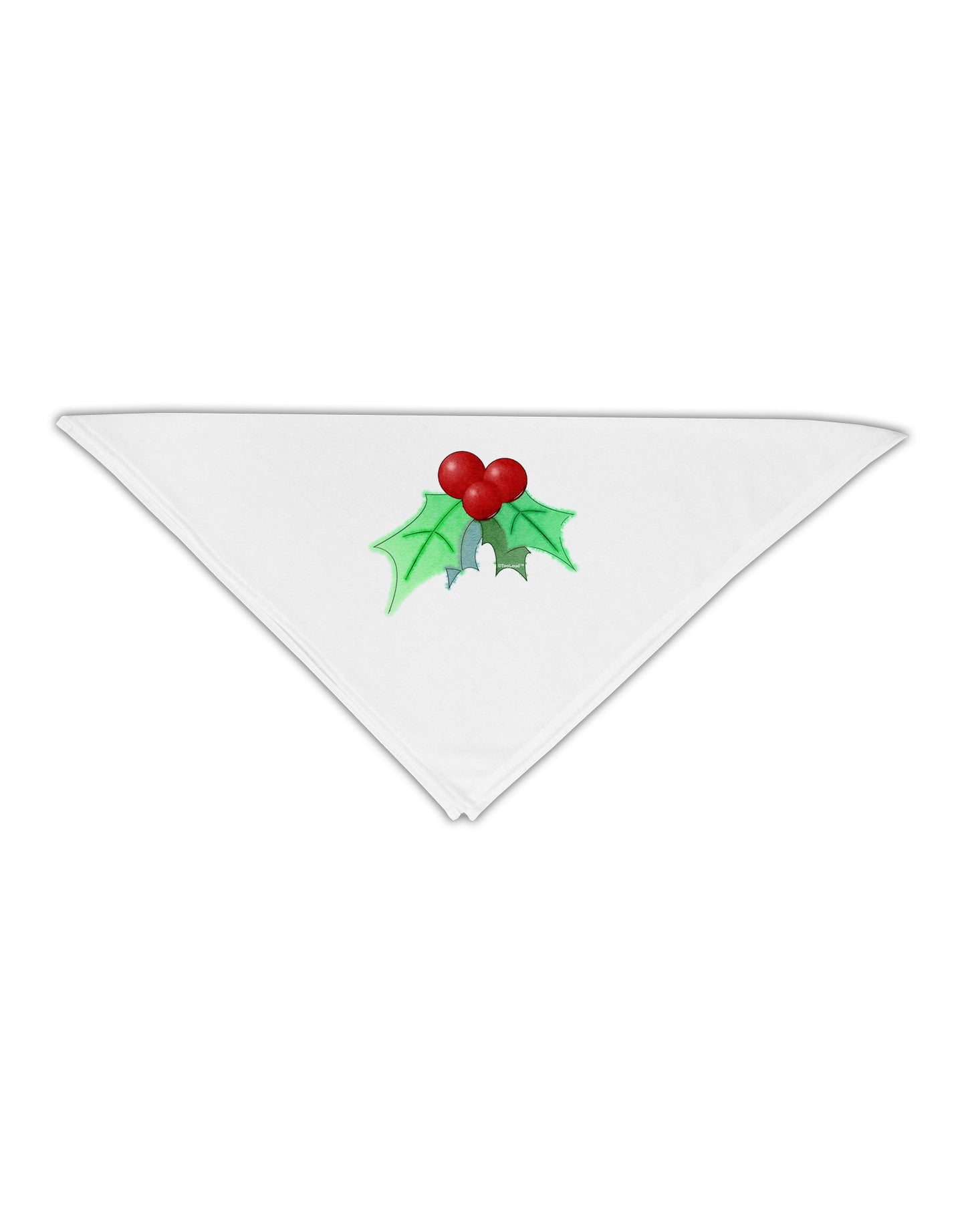 Holly Watercolor Adult 19" Square Bandana-Square Bandanas-TooLoud-White-One-Size-Adult-Davson Sales