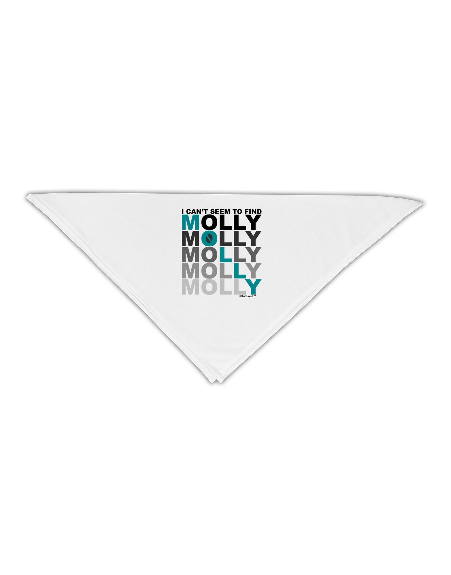 Find Molly Blue Adult 19" Square Bandana-Square Bandanas-TooLoud-White-One-Size-Adult-Davson Sales