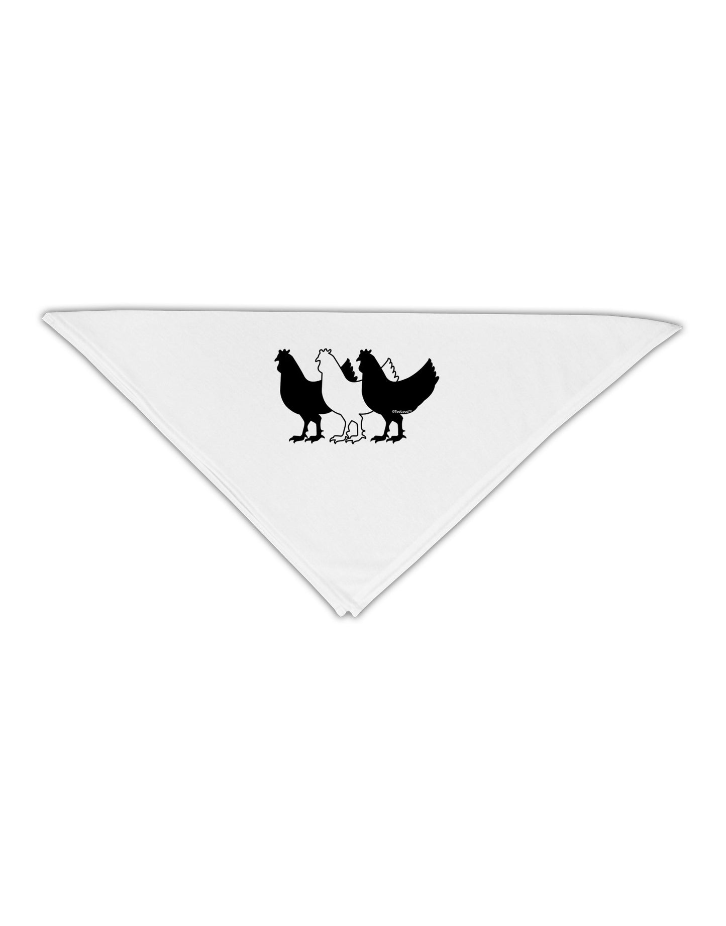 Three French Hens Adult 19" Square Bandana-Square Bandanas-TooLoud-White-One-Size-Adult-Davson Sales