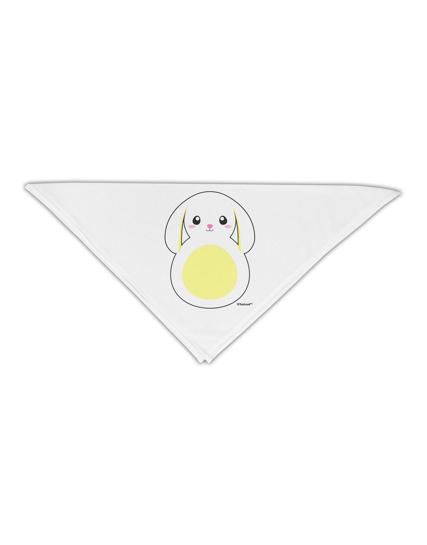 Cute Bunny with Floppy Ears - Yellow Adult 19" Square Bandana by TooLoud-Square Bandanas-TooLoud-White-One-Size-Adult-Davson Sales