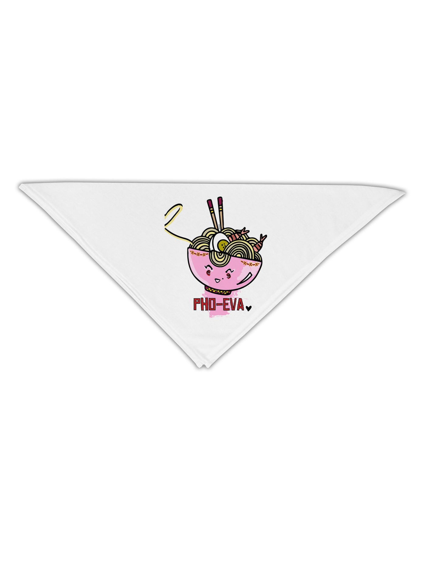 TooLoud Matching Pho Eva Pink Pho Bowl Adult 19 Inch Square Bandana-Bandanas-TooLoud-White-One-Size-Adult-Davson Sales