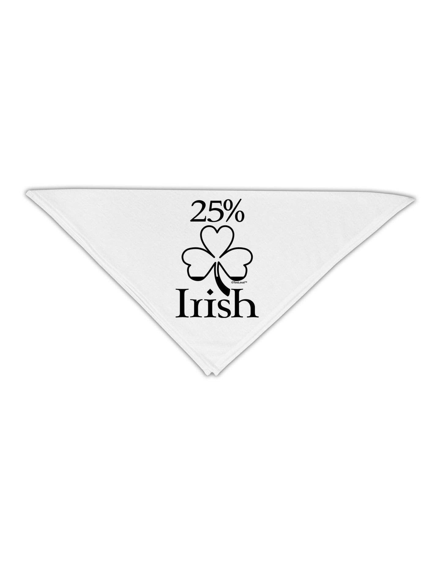25 Percent Irish - St Patricks Day Adult 19" Square Bandana by TooLoud-Square Bandanas-TooLoud-White-One-Size-Adult-Davson Sales