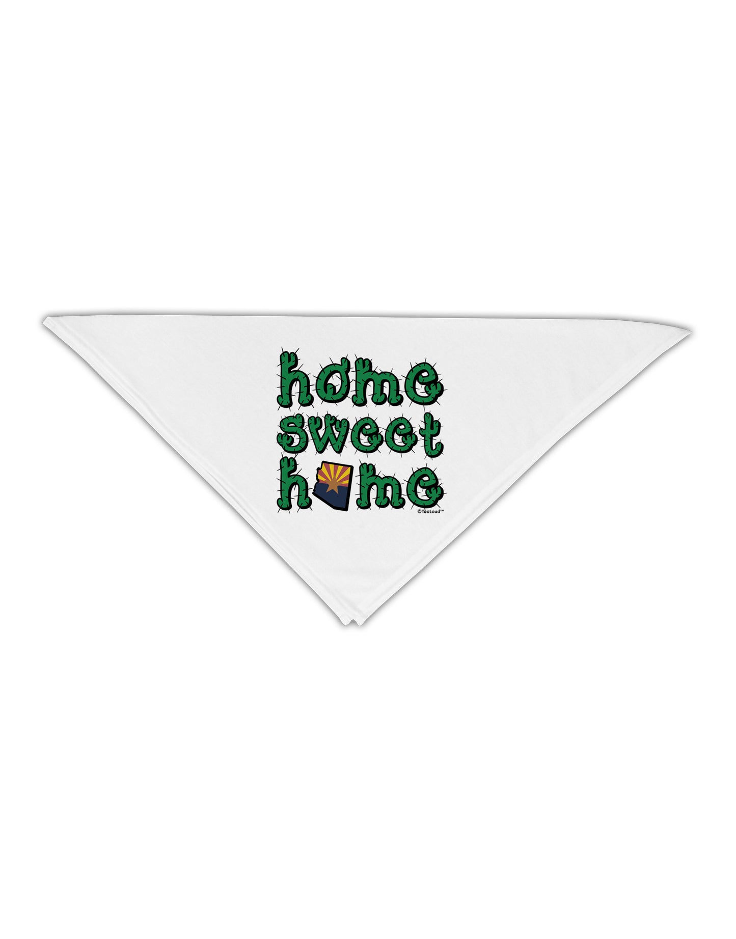 Home Sweet Home - Arizona - Cactus and State Flag Adult 19" Square Bandana by TooLoud-Square Bandanas-TooLoud-White-One-Size-Adult-Davson Sales