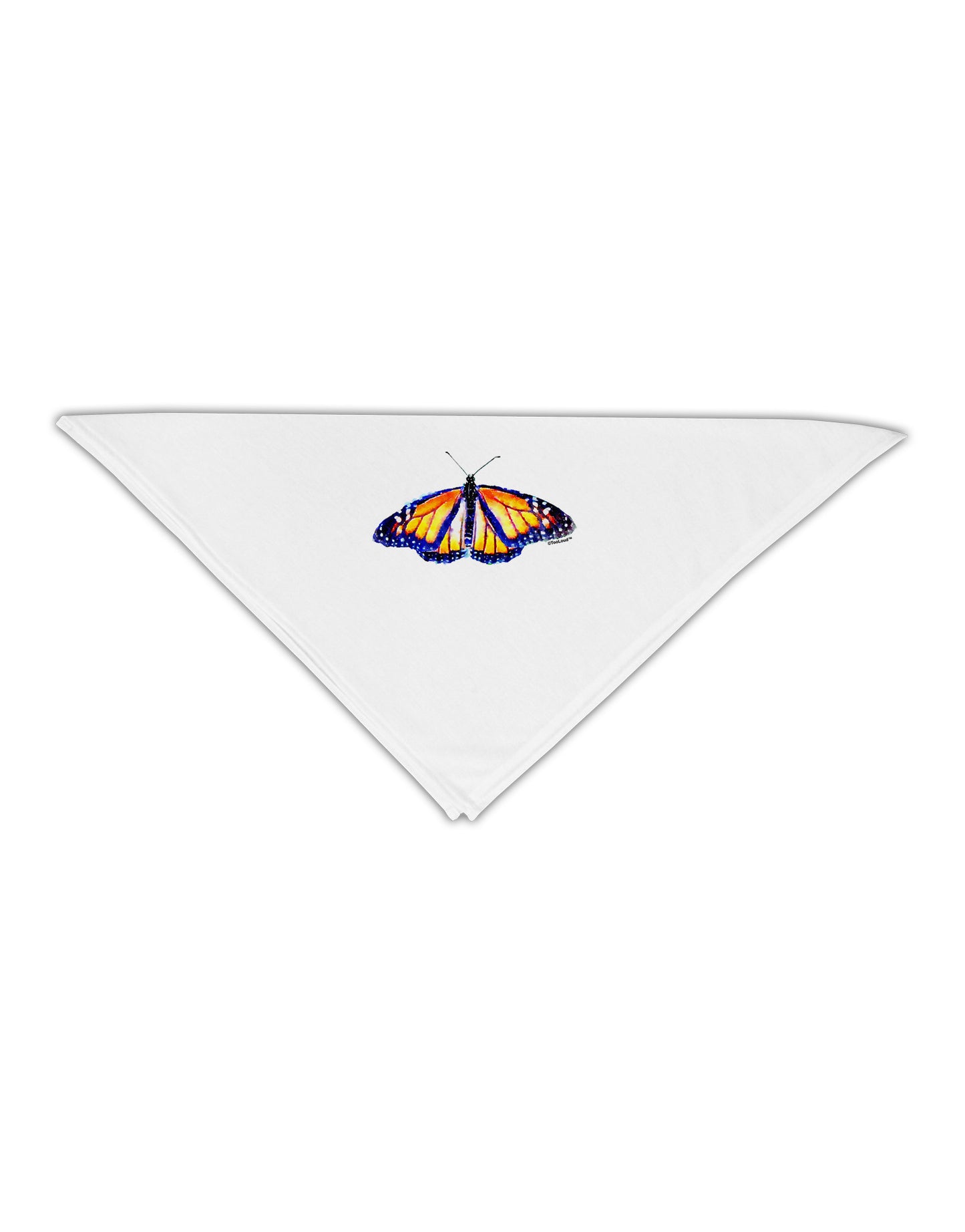 Watercolor Monarch Butterfly Adult 19" Square Bandana-Square Bandanas-TooLoud-White-One-Size-Adult-Davson Sales