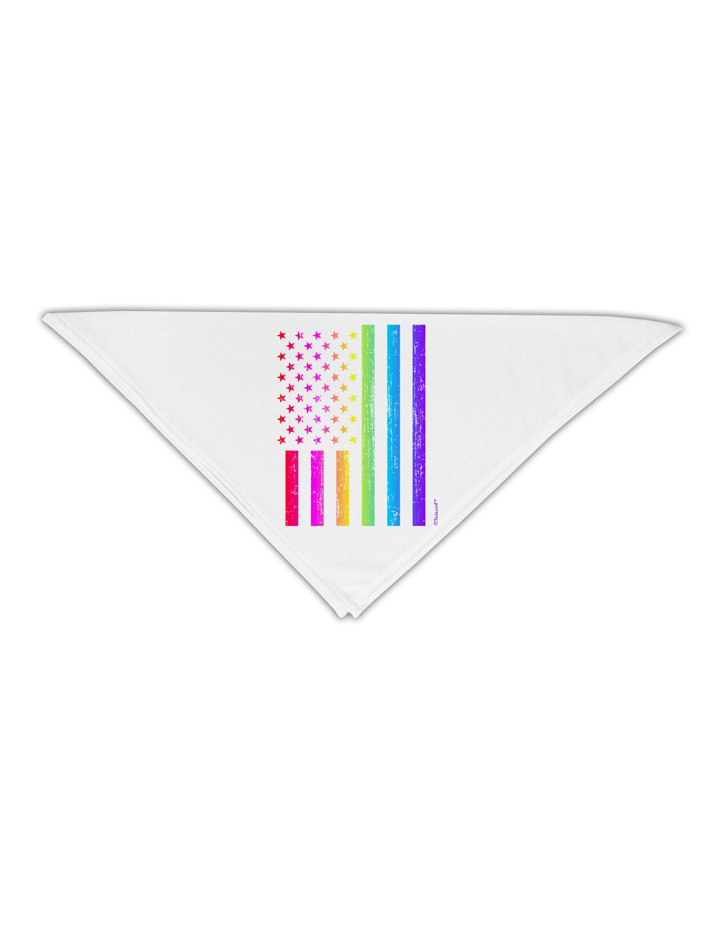 American Pride - Rainbow Flag Adult 19" Square Bandana-Square Bandanas-TooLoud-White-One-Size-Adult-Davson Sales