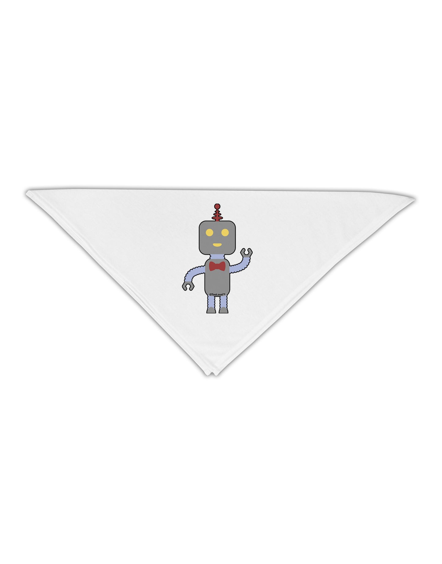 Cute Robot Male Adult 19" Square Bandana-Square Bandanas-TooLoud-White-One-Size-Adult-Davson Sales