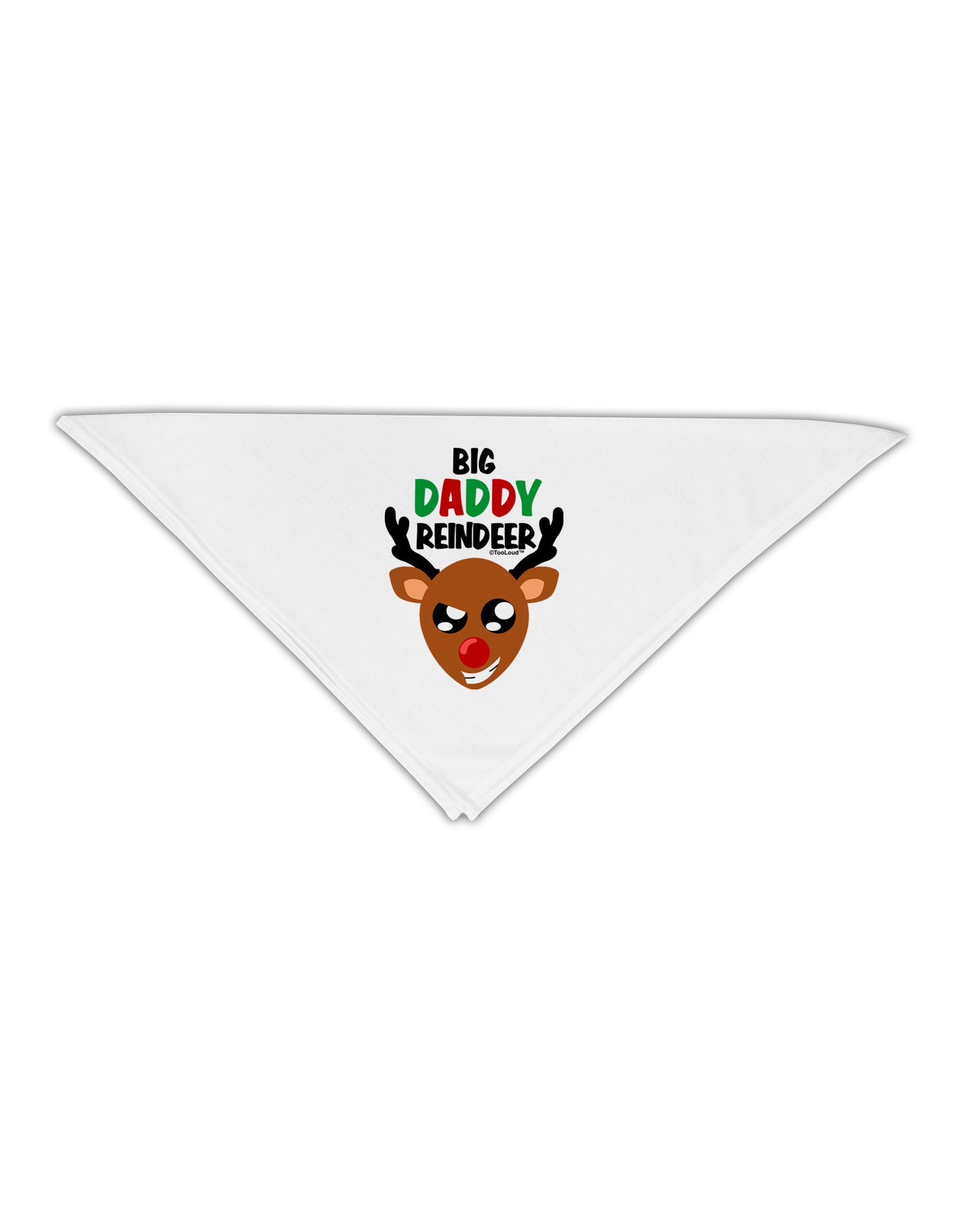 Big Daddy Reindeer Matching Deer Adult 19" Square Bandana-Square Bandanas-TooLoud-White-One-Size-Adult-Davson Sales
