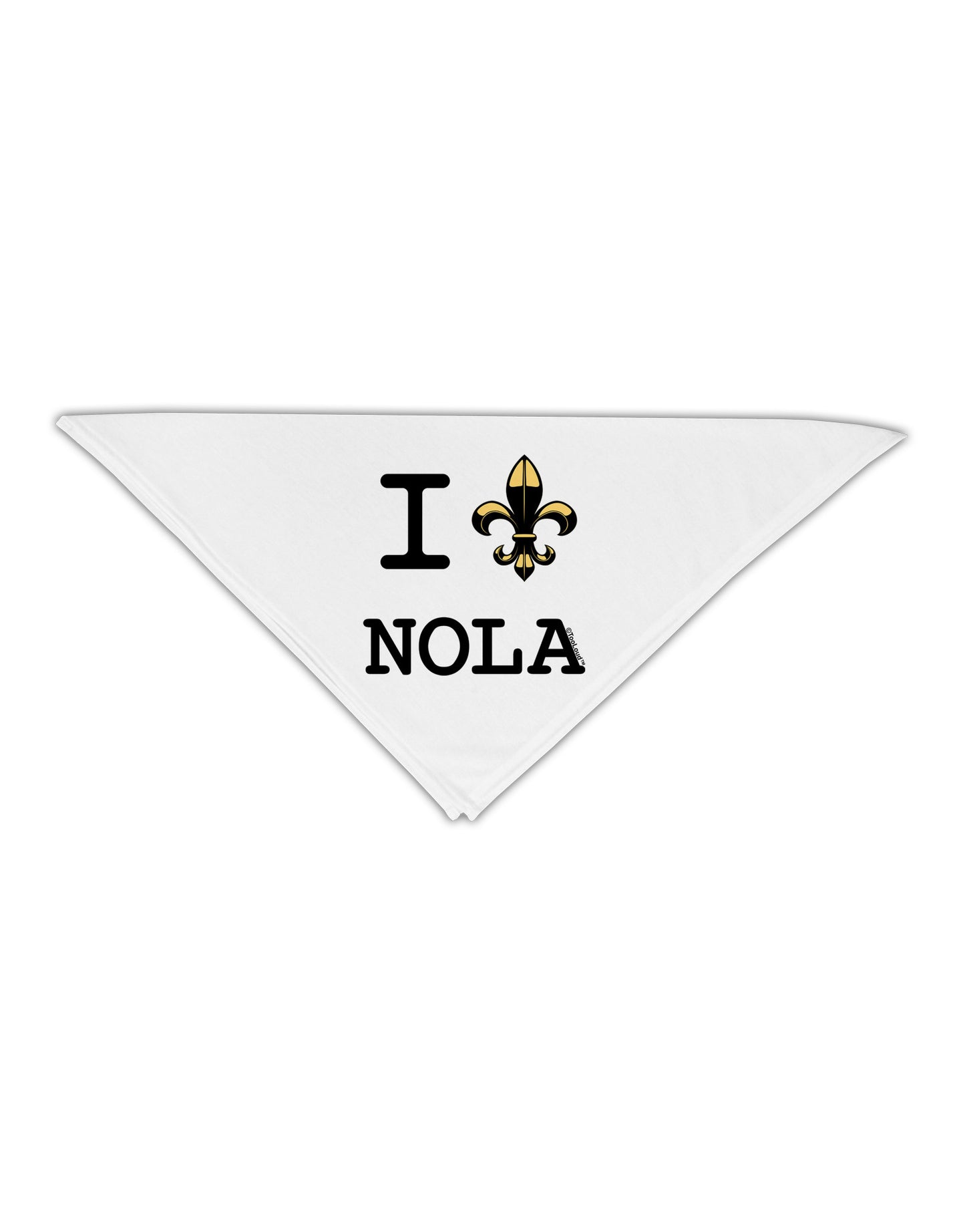 I Love NOLA Fleur de Lis Adult 19" Square Bandana-Square Bandanas-TooLoud-White-One-Size-Adult-Davson Sales