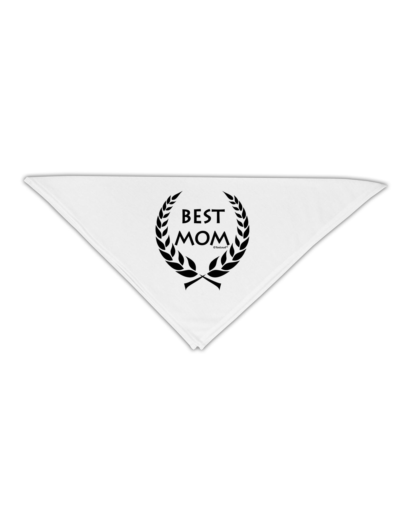 Best Mom - Wreath Design Adult 19" Square Bandana by TooLoud-Square Bandanas-TooLoud-White-One-Size-Adult-Davson Sales