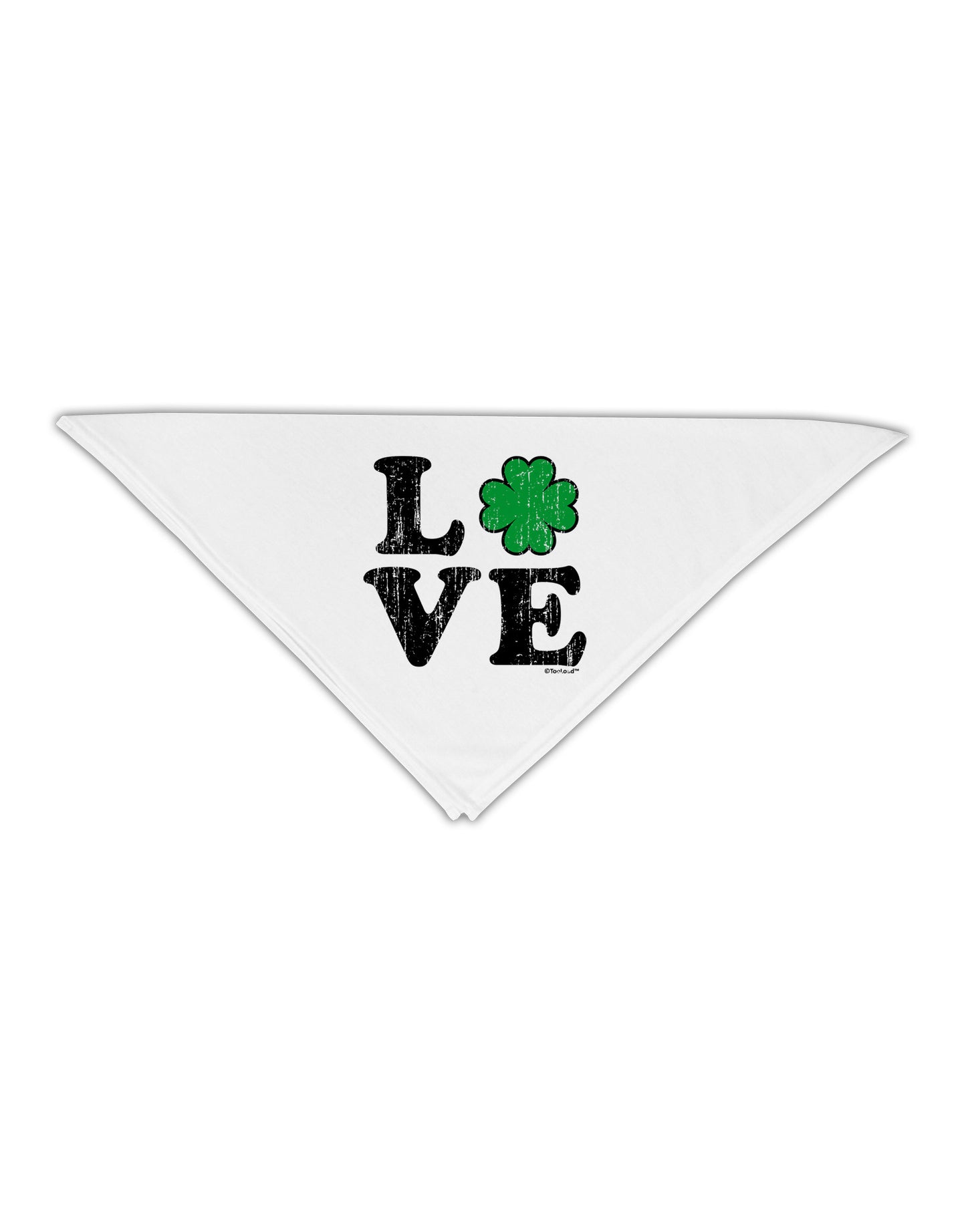 Irish Love - Distressed Adult 19" Square Bandana by TooLoud-Square Bandanas-TooLoud-White-One-Size-Adult-Davson Sales