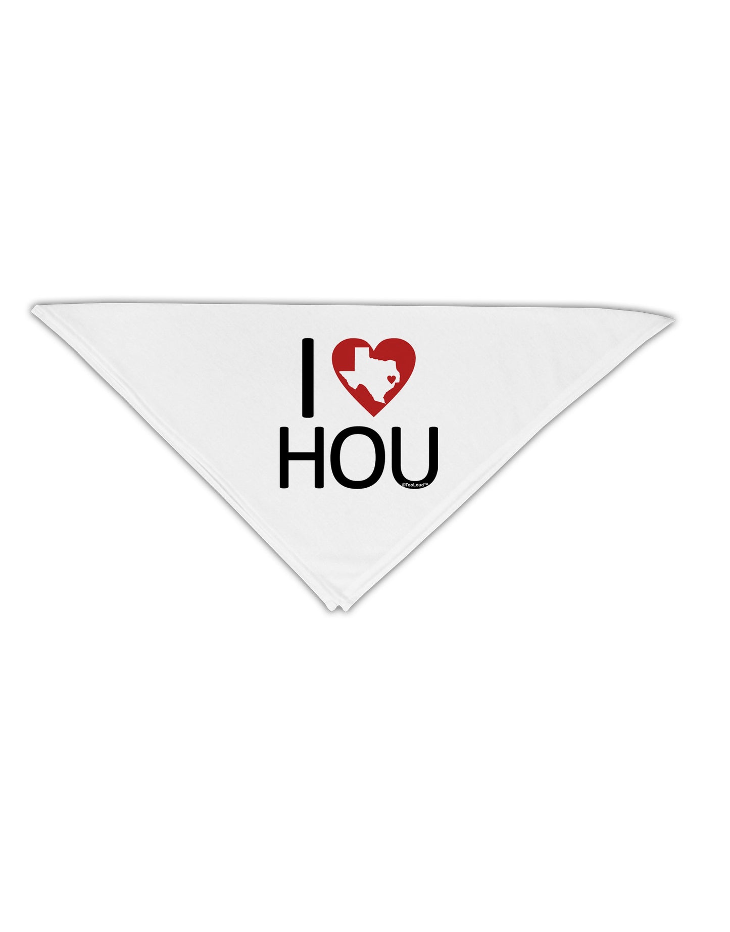 I Heart Houston Adult 19" Square Bandana-Square Bandanas-TooLoud-White-One-Size-Adult-Davson Sales