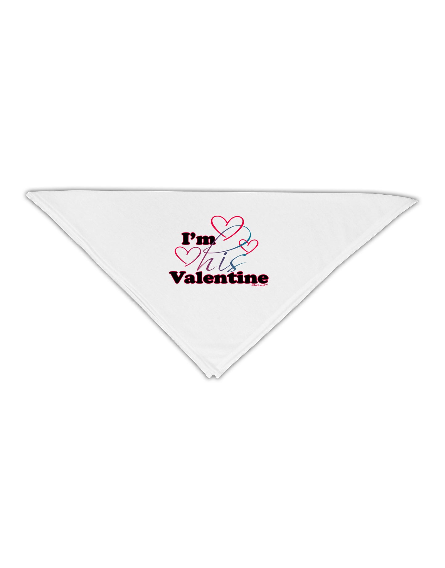 I'm HIS Valentine Adult 19" Square Bandana-Square Bandanas-TooLoud-White-One-Size-Adult-Davson Sales