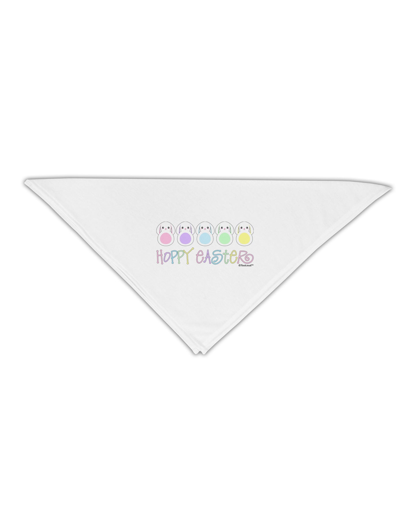 Cute Pastel Bunnies - Hoppy Easter Adult 19" Square Bandana by TooLoud-Square Bandanas-TooLoud-White-One-Size-Adult-Davson Sales