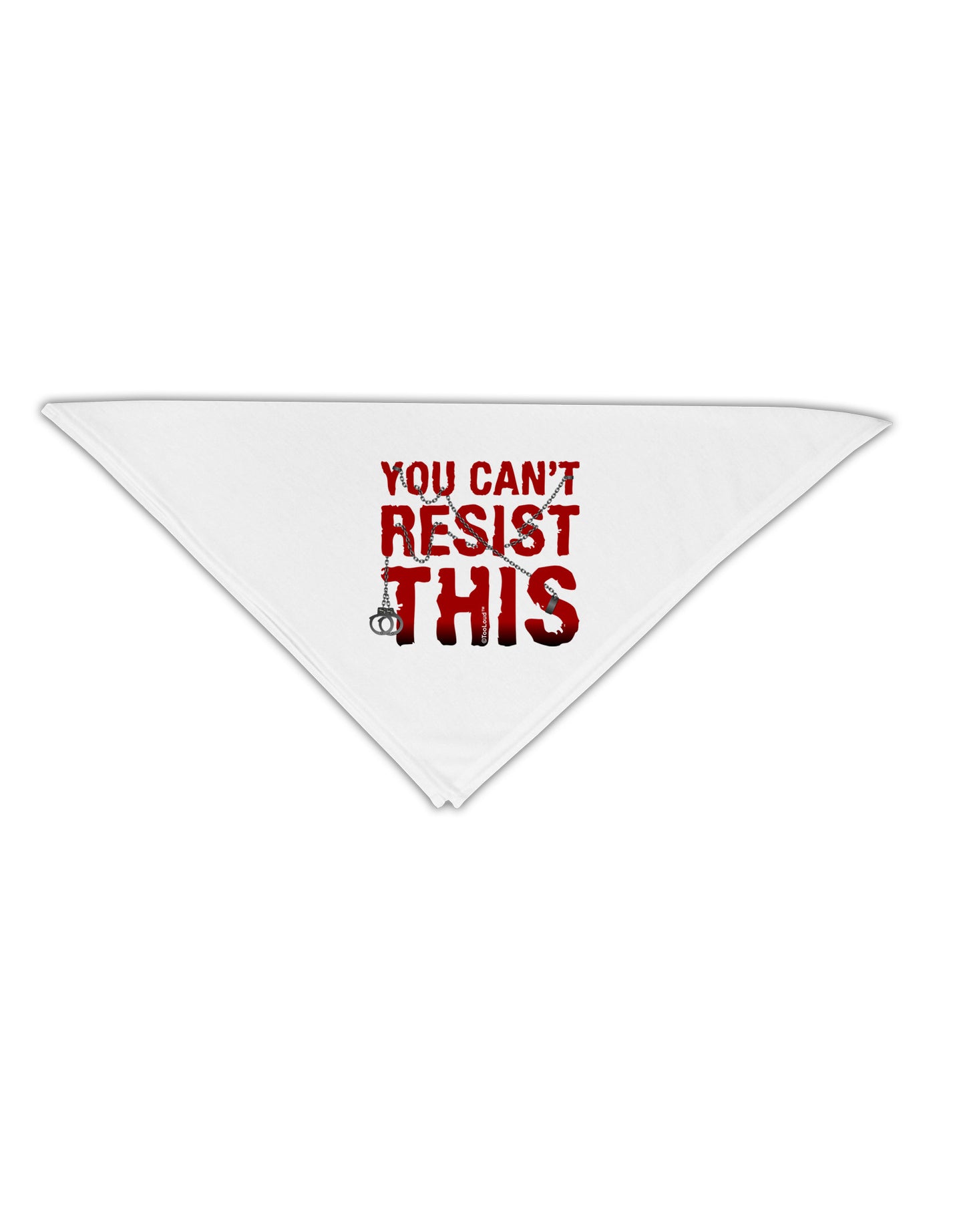 TooLoud You Can't Resist This Adult 19" Square Bandana-Square Bandanas-TooLoud-White-One-Size-Adult-Davson Sales