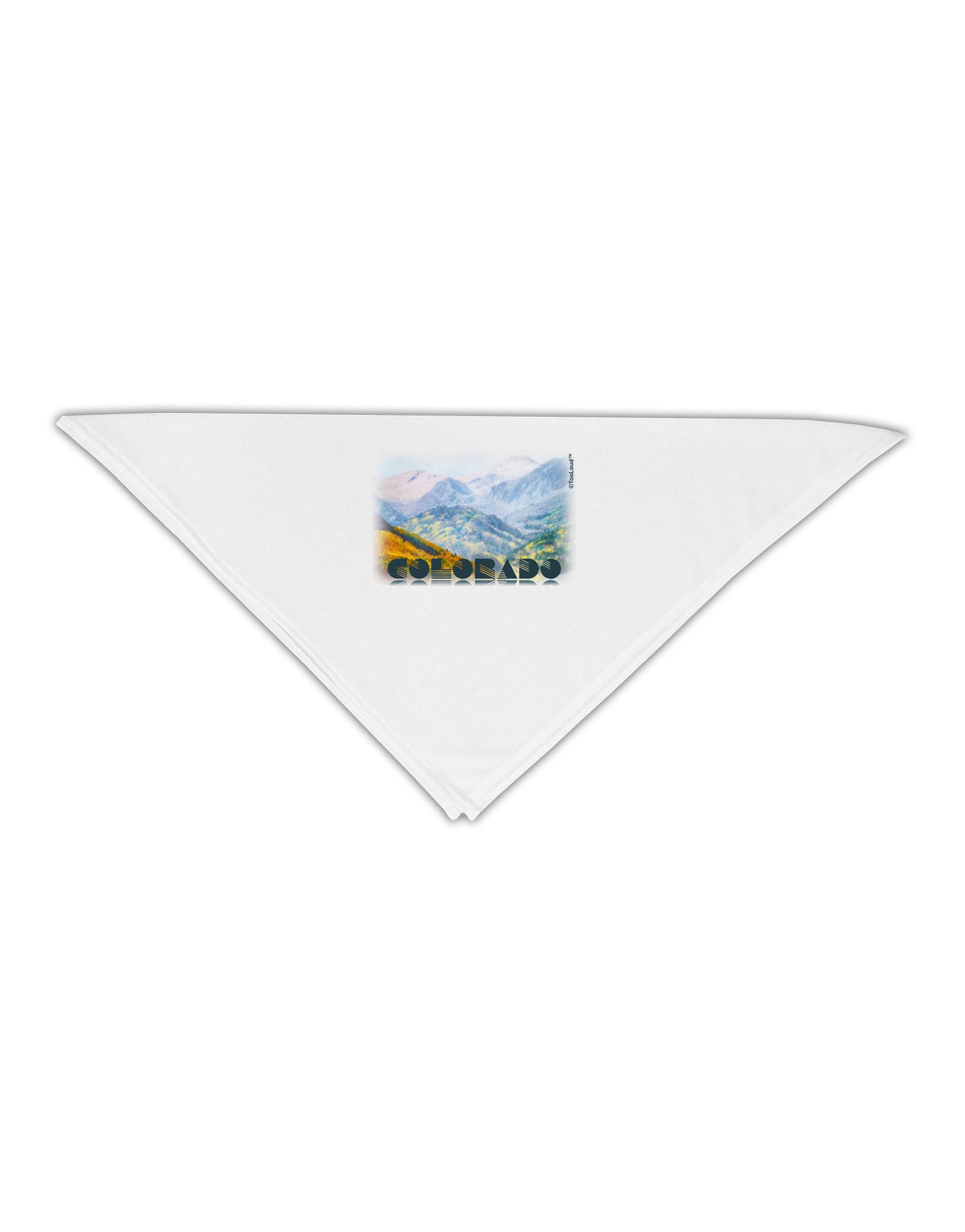 CO Fog Mountains Text Adult 19" Square Bandana-Square Bandanas-TooLoud-White-One-Size-Adult-Davson Sales