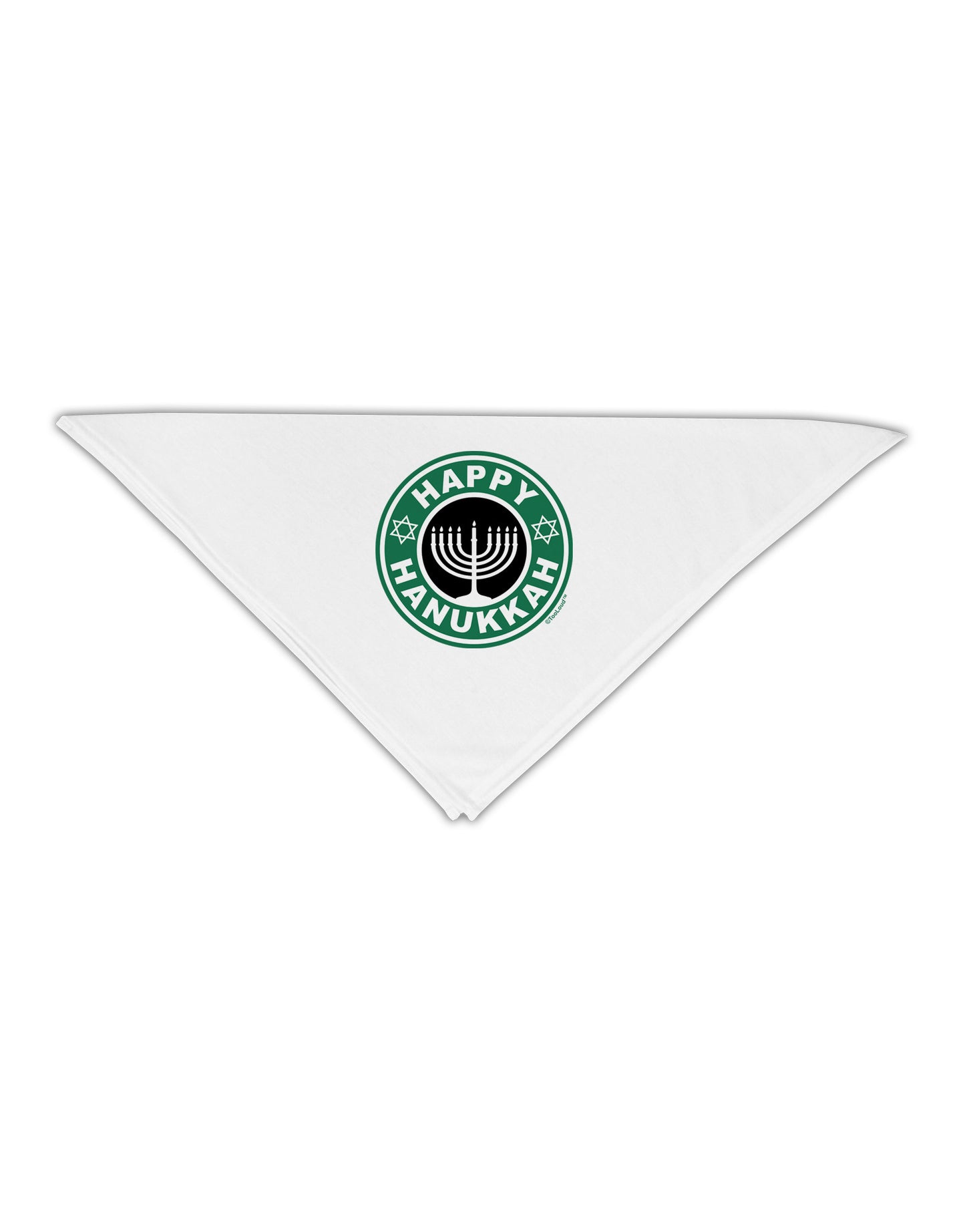 Happy Hanukkah Latte Logo Adult 19" Square Bandana-Square Bandanas-TooLoud-White-One-Size-Adult-Davson Sales