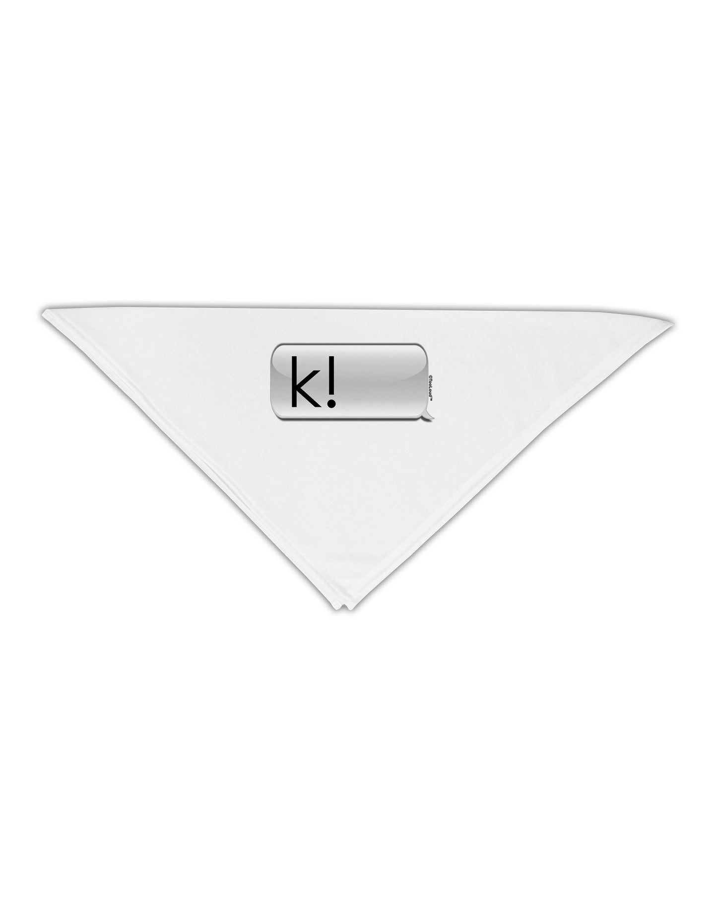 K Text Bubble Adult 19" Square Bandana-Square Bandanas-TooLoud-White-One-Size-Adult-Davson Sales
