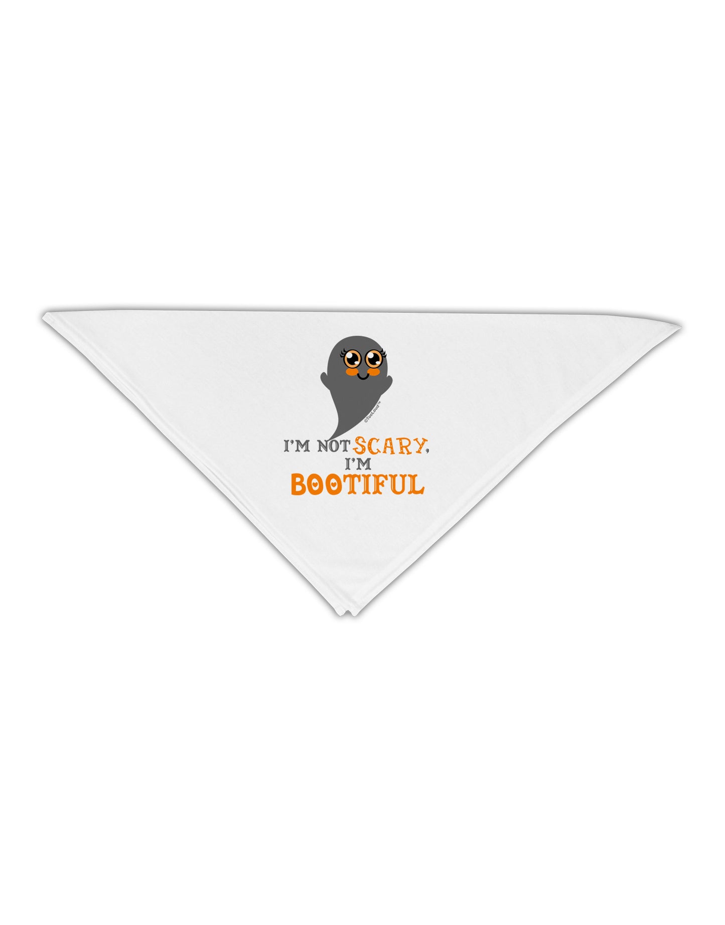 BOOtiful Ghost Orange Adult 19" Square Bandana-Square Bandanas-TooLoud-White-One-Size-Adult-Davson Sales