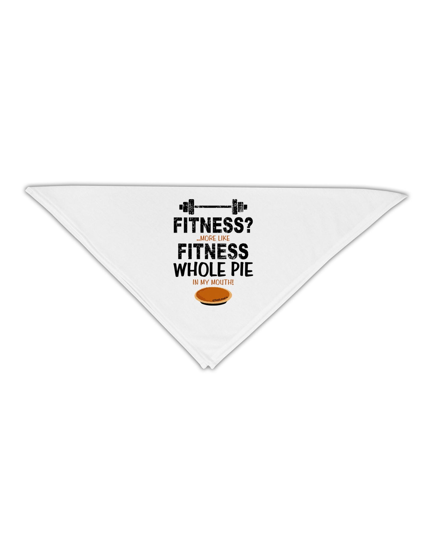 Fitness Whole Pie Adult 19" Square Bandana-Square Bandanas-TooLoud-White-One-Size-Adult-Davson Sales
