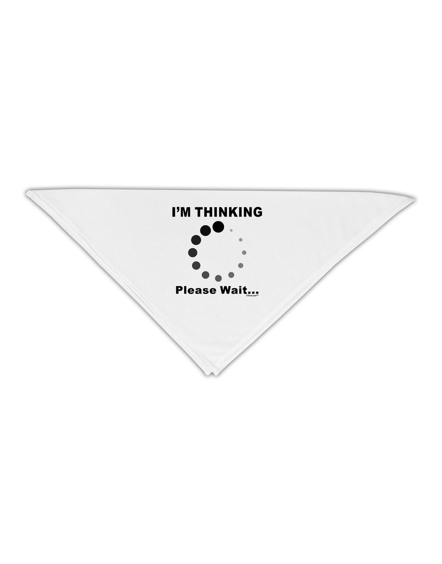 Thinking Please Wait Adult 19" Square Bandana-Square Bandanas-TooLoud-White-One-Size-Adult-Davson Sales
