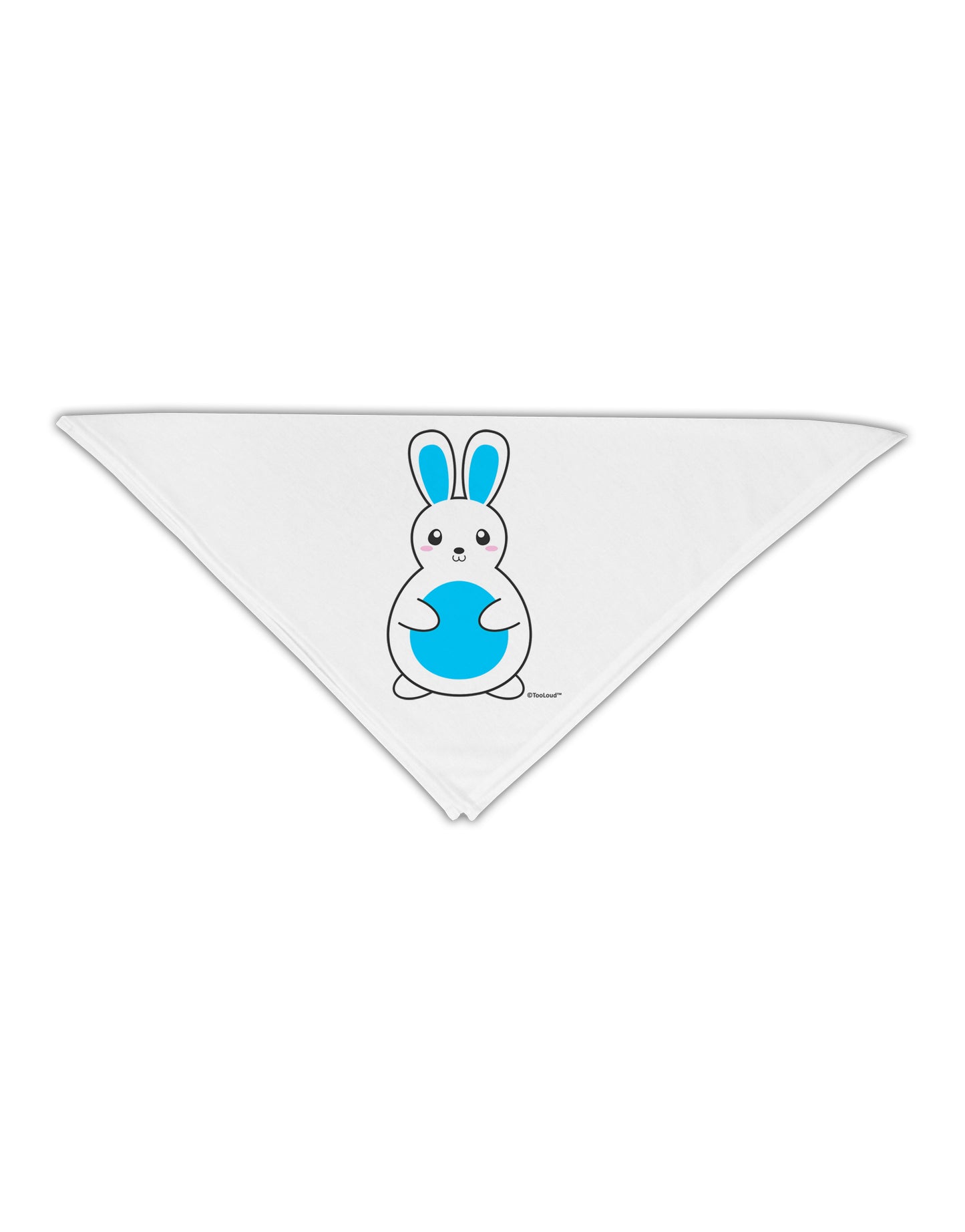 Cute Easter Bunny - Blue Adult 19" Square Bandana by TooLoud-Square Bandanas-TooLoud-White-One-Size-Adult-Davson Sales