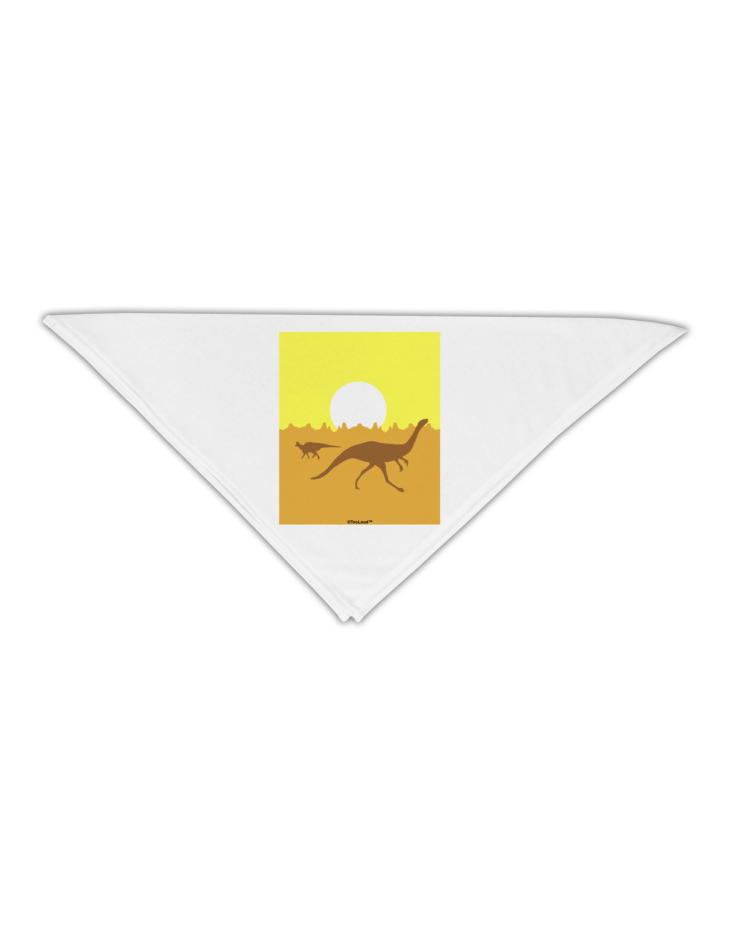 Jurassic Dinosaur Sunrise Adult 19" Square Bandana by TooLoud-Square Bandanas-TooLoud-White-One-Size-Adult-Davson Sales