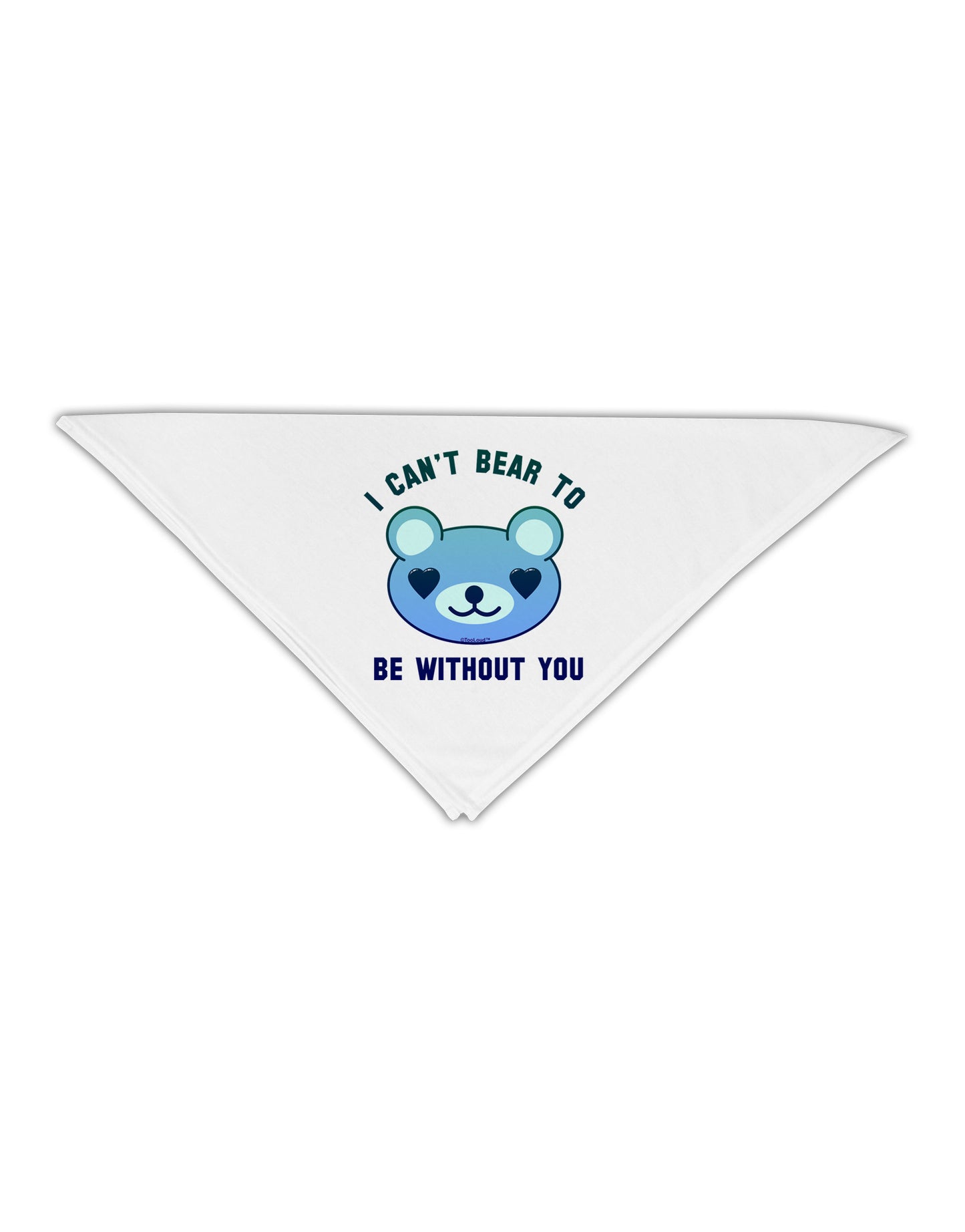 I Can't Bear to be Without You Blue Adult 19" Square Bandana by-Square Bandanas-TooLoud-White-One-Size-Adult-Davson Sales