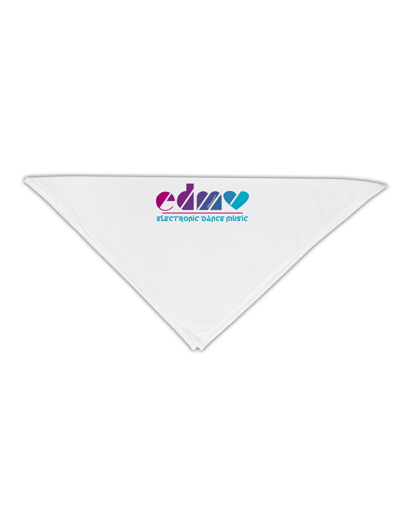 EDM Heart Adult 19" Square Bandana-Square Bandanas-TooLoud-White-One-Size-Adult-Davson Sales