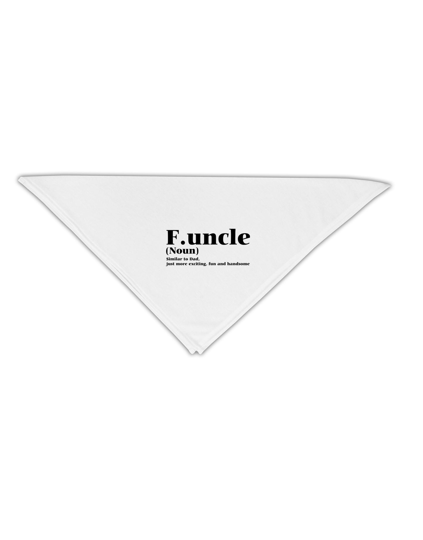 Funcle - Fun Uncle Adult 19" Square Bandana by TooLoud-TooLoud-White-One-Size-Adult-Davson Sales