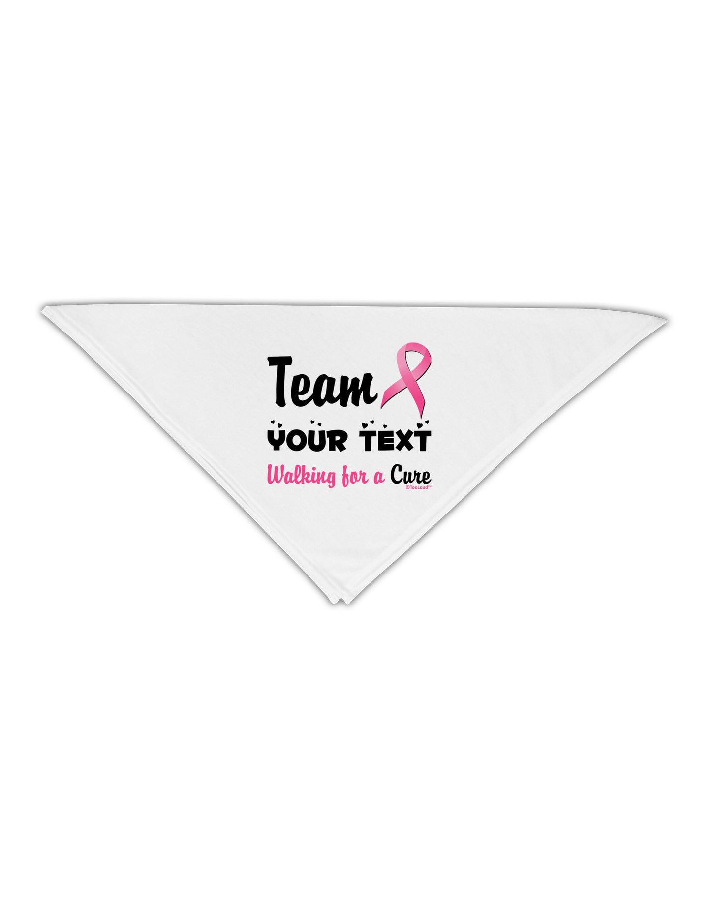 Personalized Team -Name- Breast Cancer Walk - Walking for a Cure Adult 19" Square Bandana-Square Bandanas-TooLoud-White-One-Size-Adult-Davson Sales