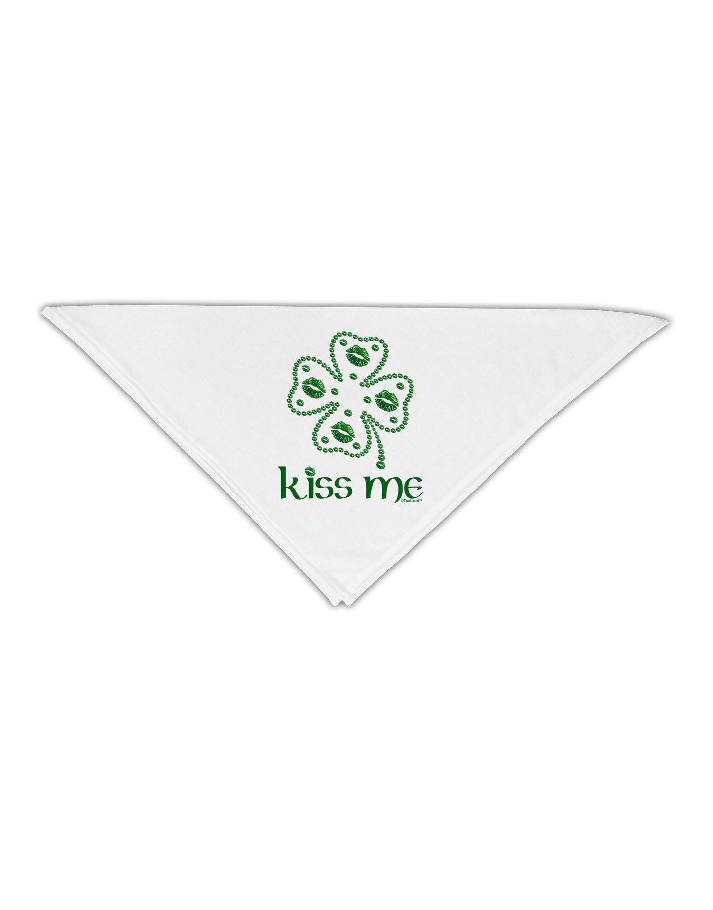 Kiss Me Clover Adult 19" Square Bandana-Square Bandanas-TooLoud-White-One-Size-Adult-Davson Sales