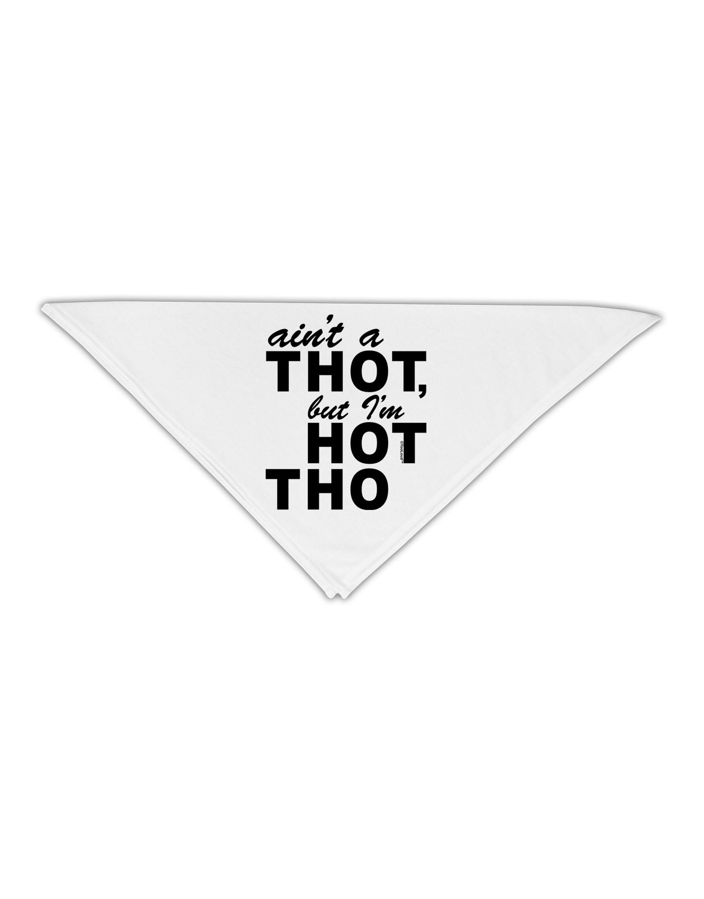 Ain't a THOT but I'm HOT THO Adult 19" Square Bandana-Square Bandanas-TooLoud-White-One-Size-Adult-Davson Sales