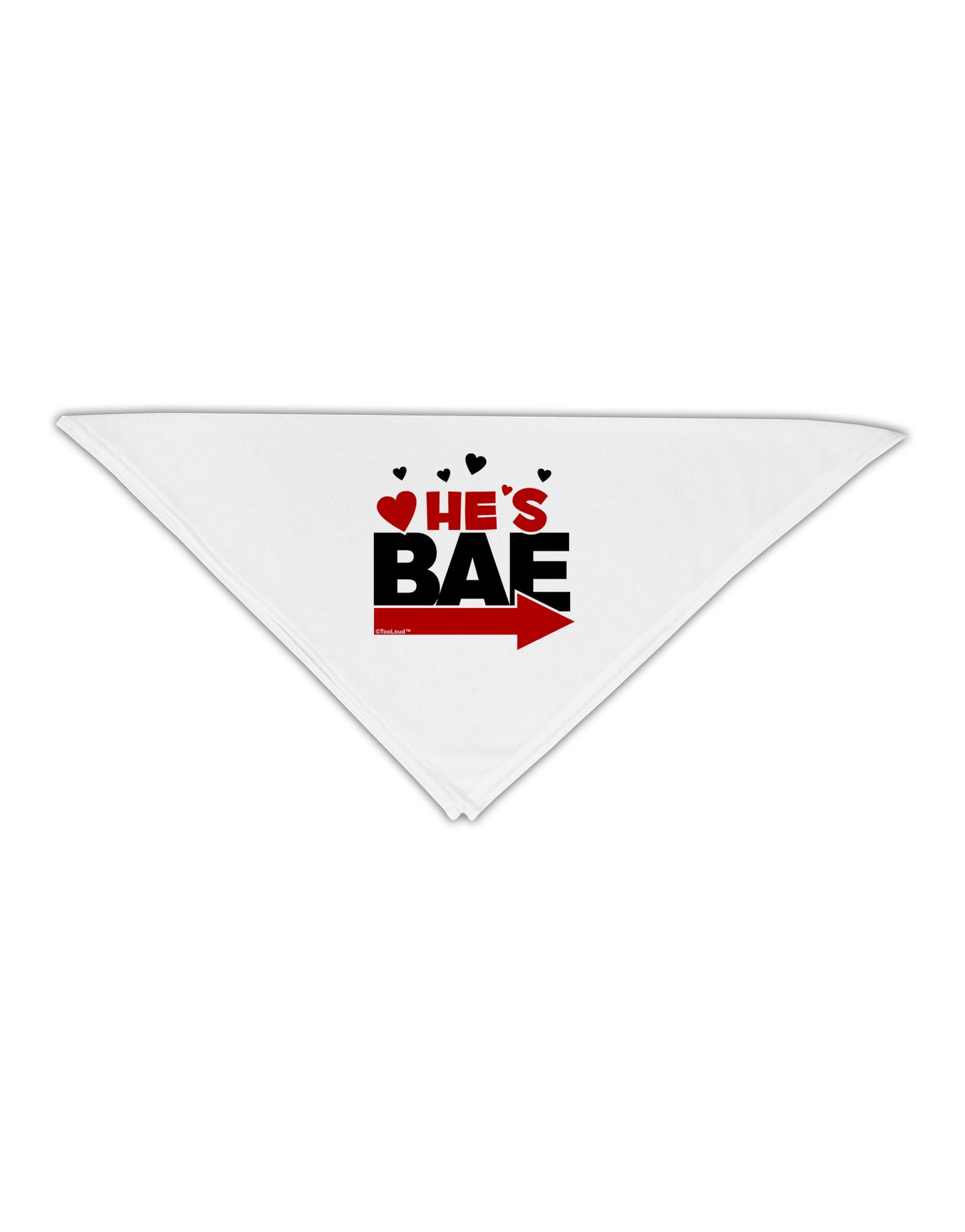 He's BAE - Right Arrow Adult 19" Square Bandana-Square Bandanas-TooLoud-White-One-Size-Adult-Davson Sales