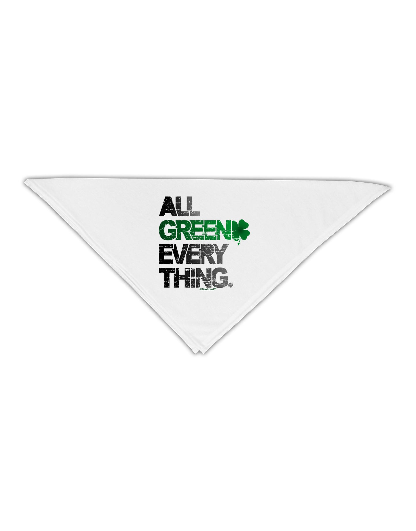 All Green Everything Distressed Adult 19" Square Bandana-Square Bandanas-TooLoud-White-One-Size-Adult-Davson Sales