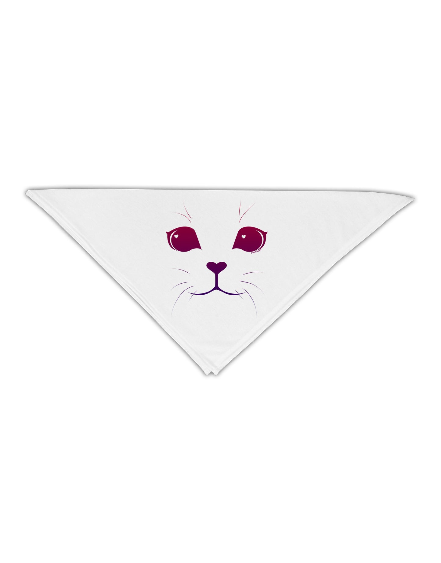 Heart Kitten Adult 19" Square Bandana by-Square Bandanas-TooLoud-White-One-Size-Adult-Davson Sales